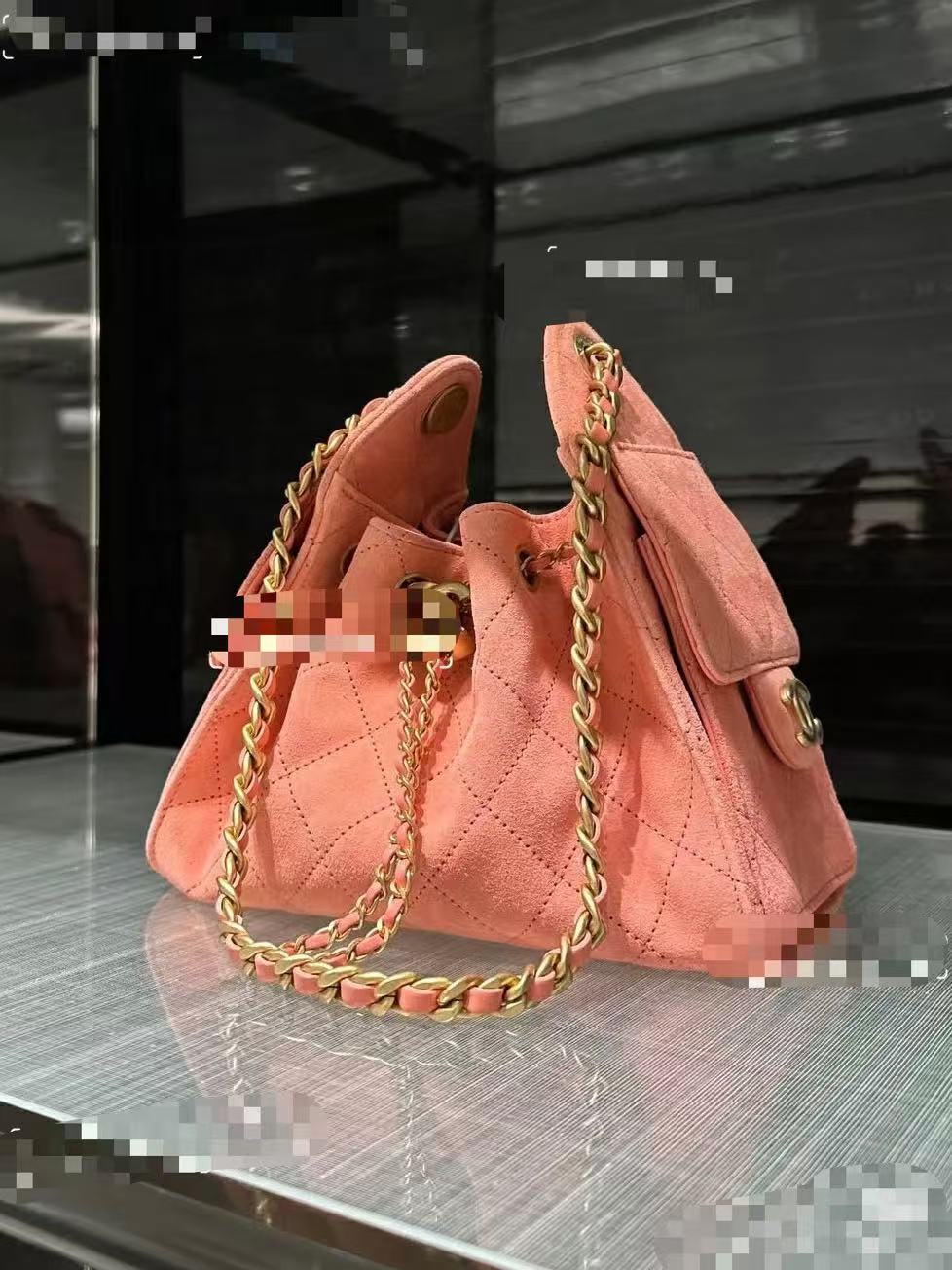 Chanel Bucket Bag Pink 14cm-22cm-26cm-m-l