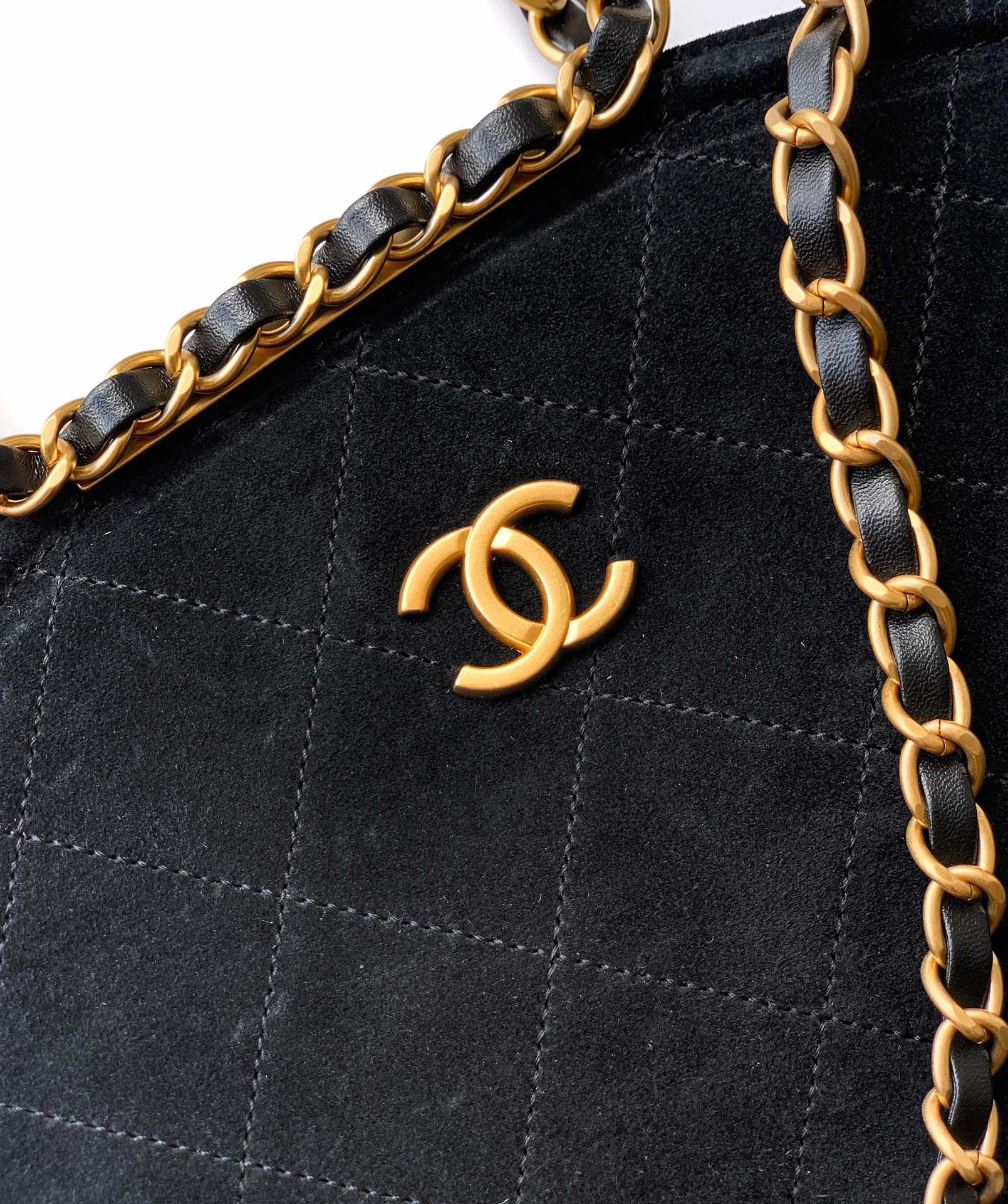 Chanel Basic Bag Cow Leather Black M-l
