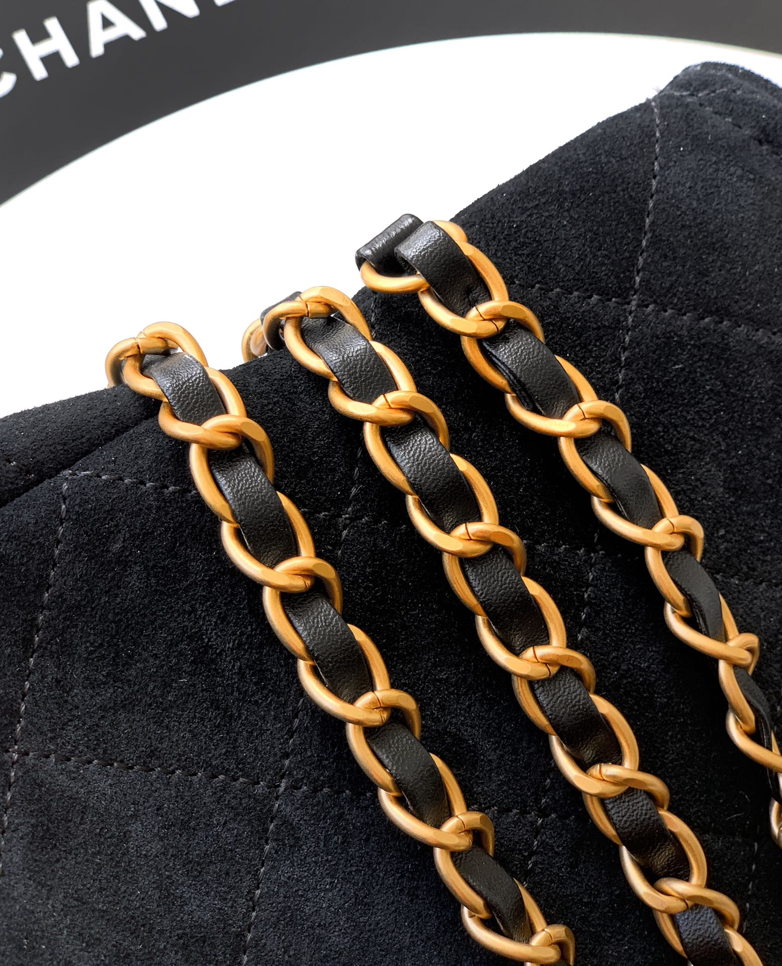 Chanel Basic Bag Cow Leather Black M-l