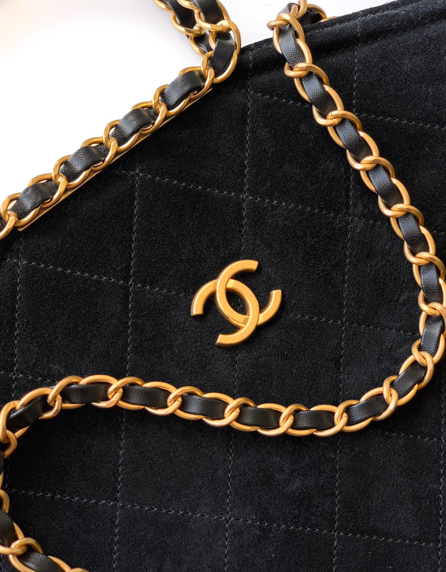 Chanel Basic Bag Cow Leather Black M-l