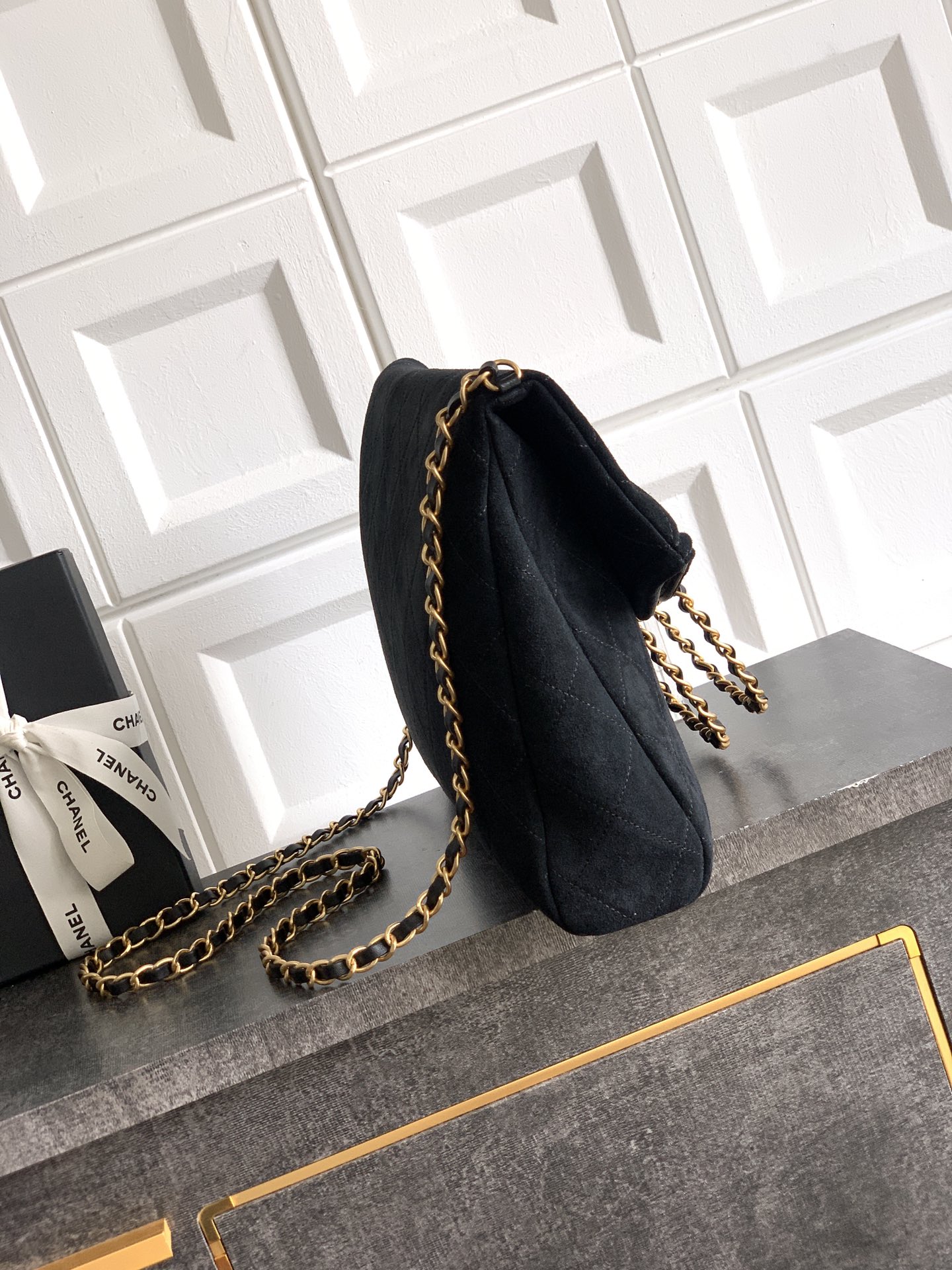 Chanel Basic Bag Cow Leather Black M-l