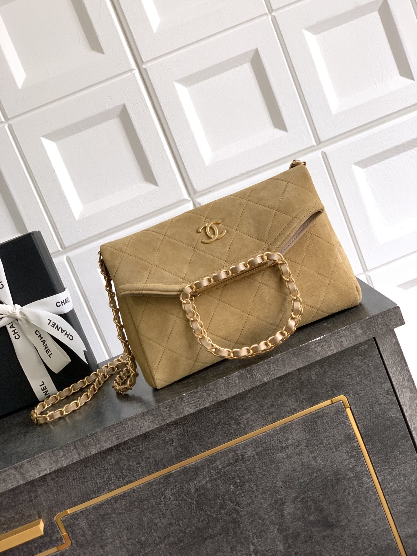 Chanel Basic Bag Cow Leather Black M-l