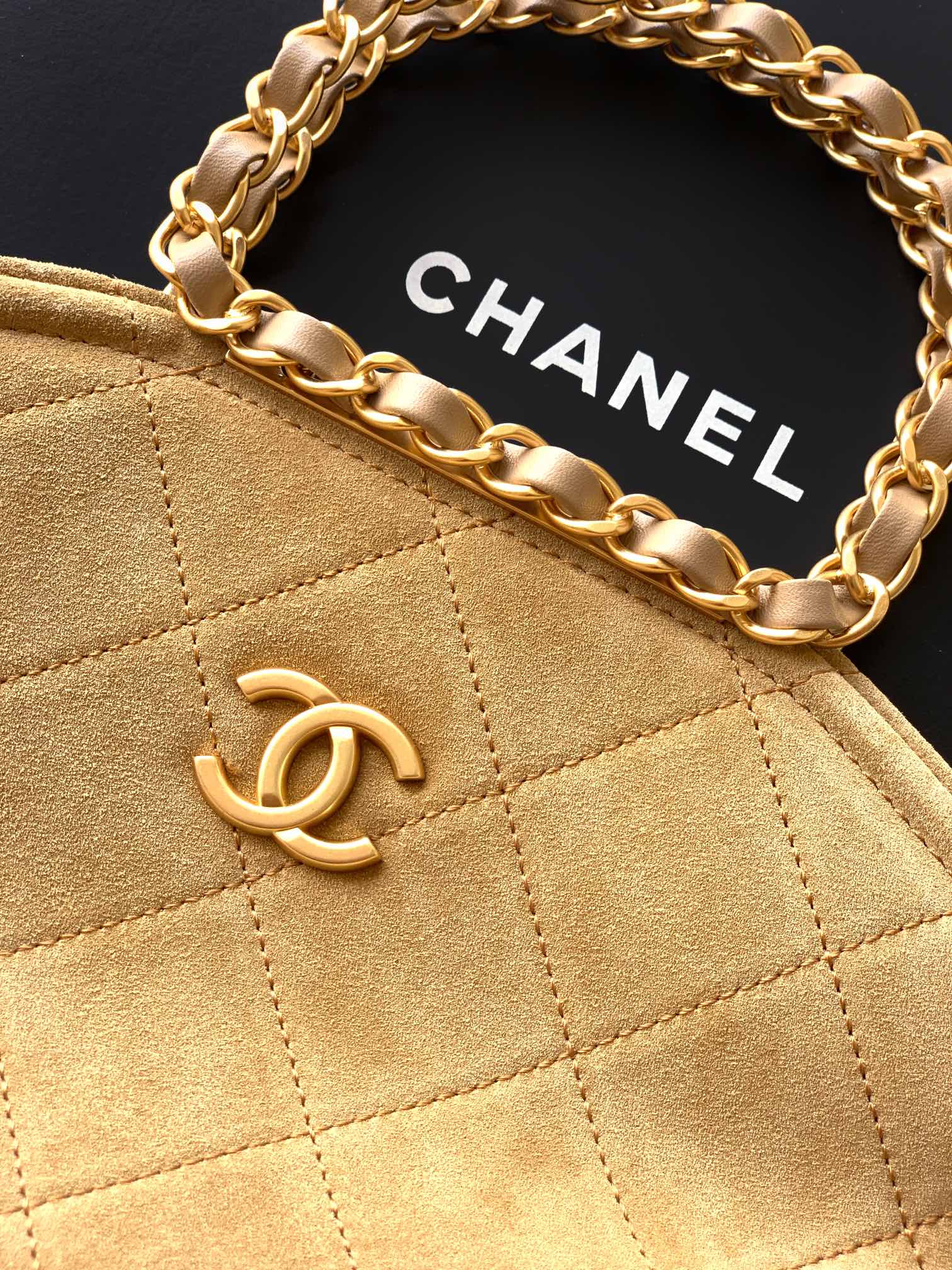 Chanel Basic Bag Cow Leather Black M-l