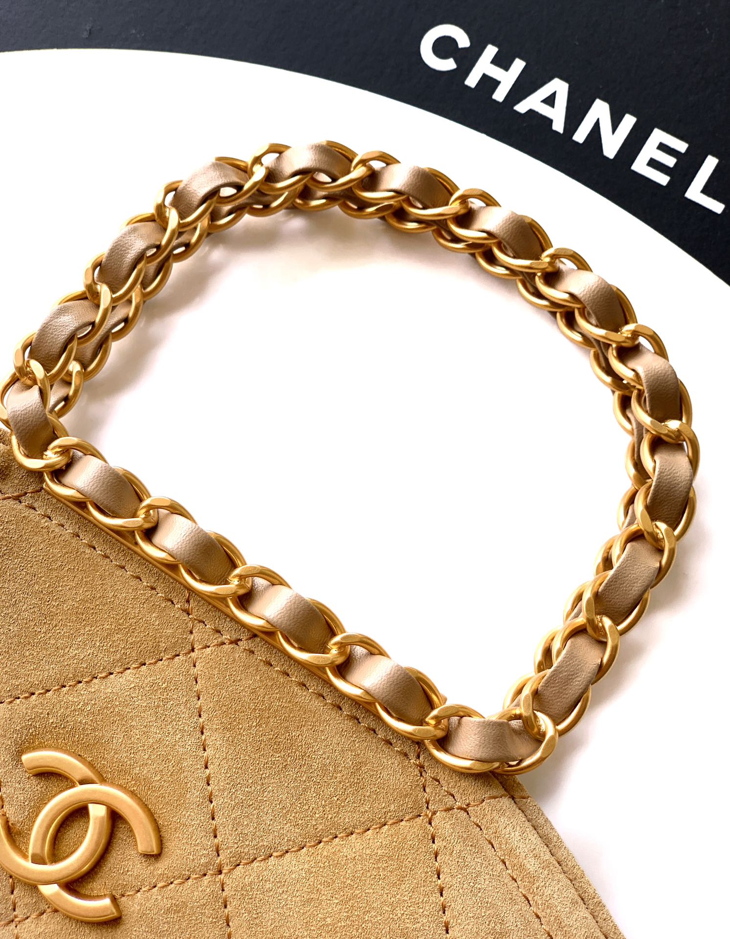 Chanel Basic Bag Cow Leather Black M-l