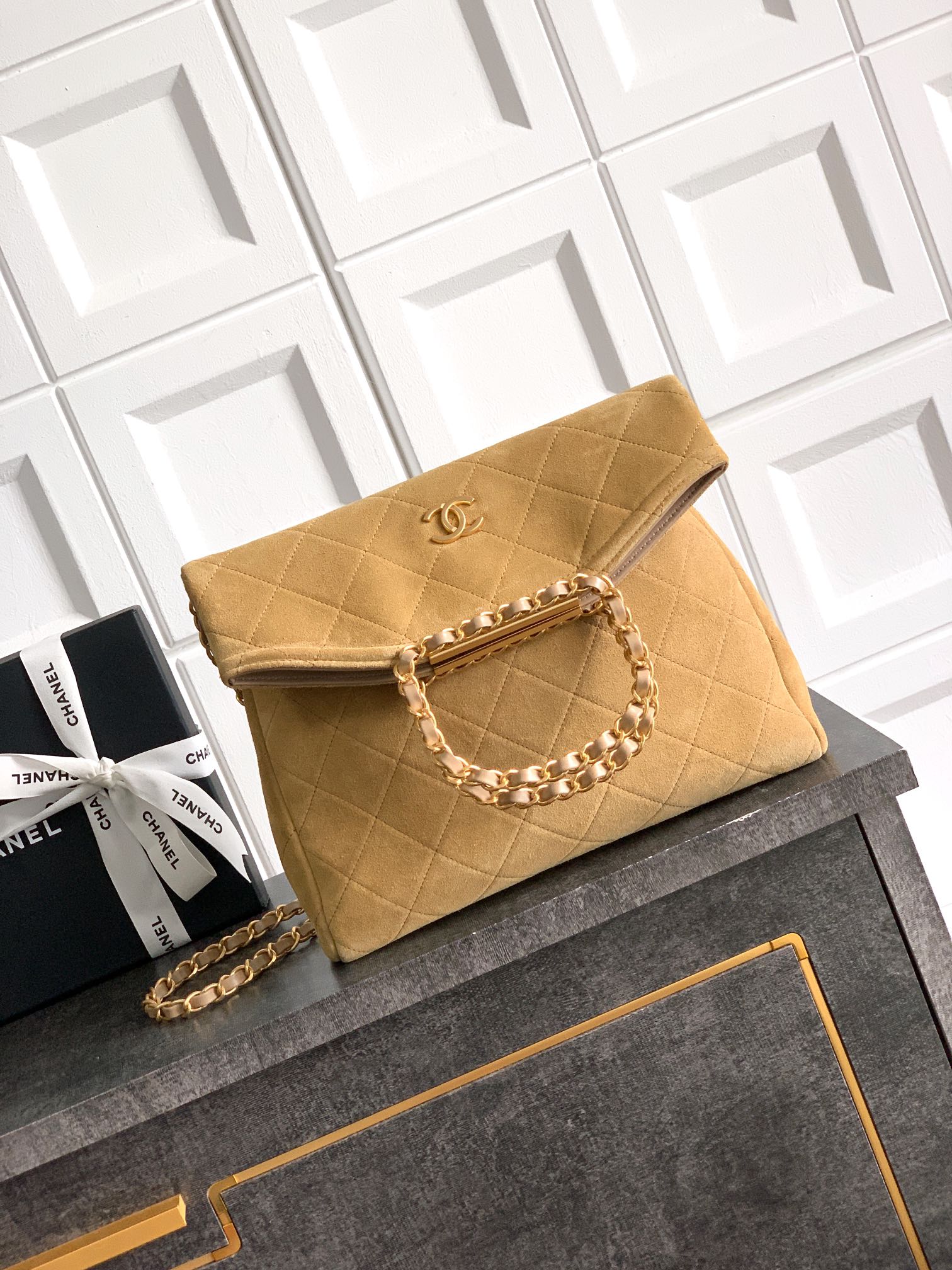 Chanel Basic Bag Cow Leather Black M-l