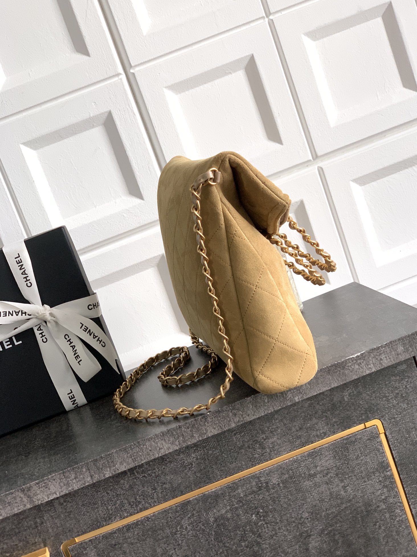 Chanel Basic Bag Cow Leather Black M-l