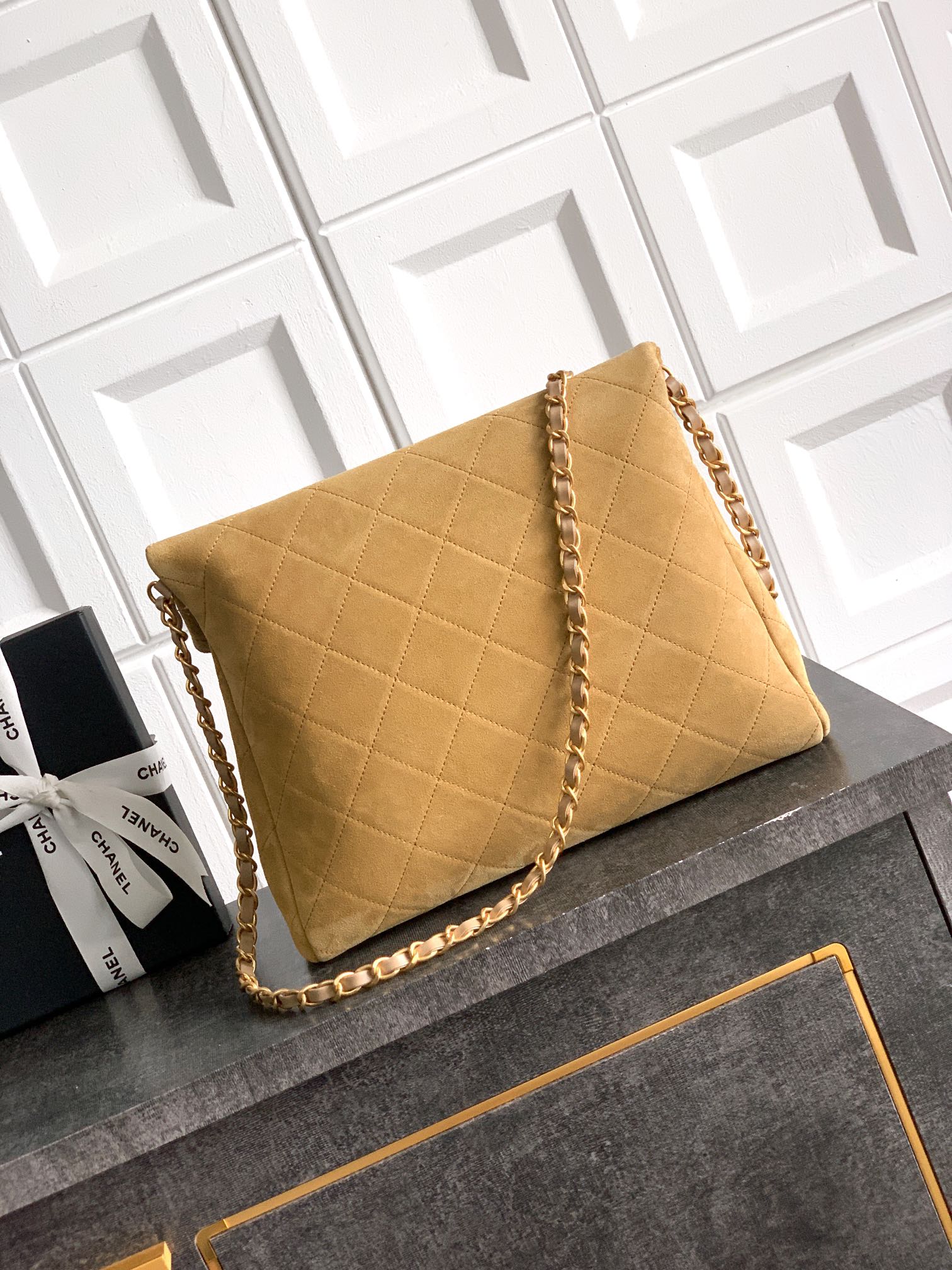 Chanel Basic Bag Cow Leather Black M-l