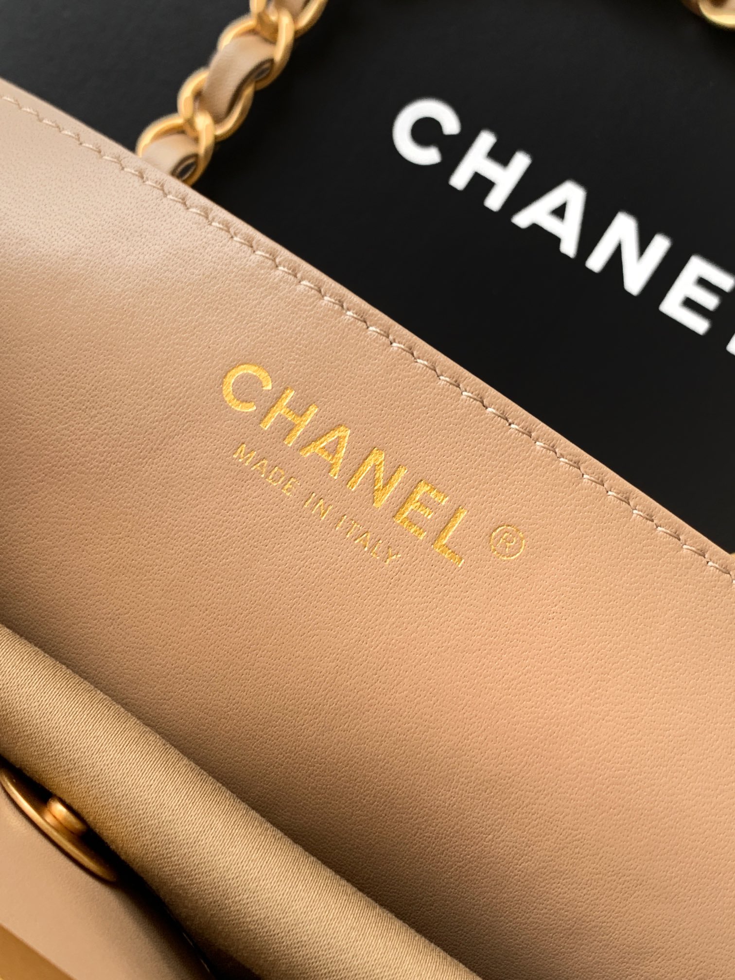 Chanel Basic Bag Cow Leather Black M-l