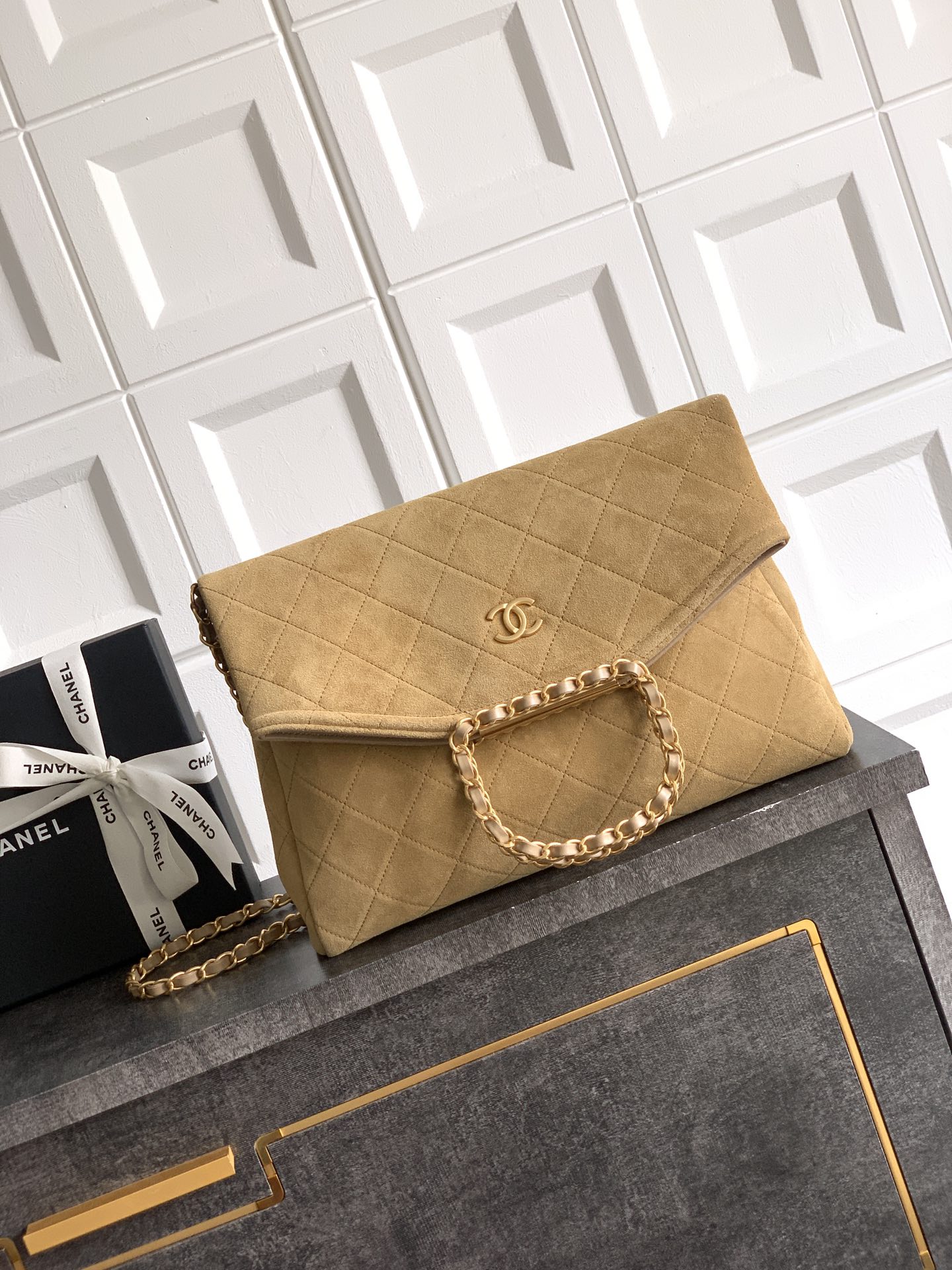 Chanel Basic Bag Cow Leather Black M-l