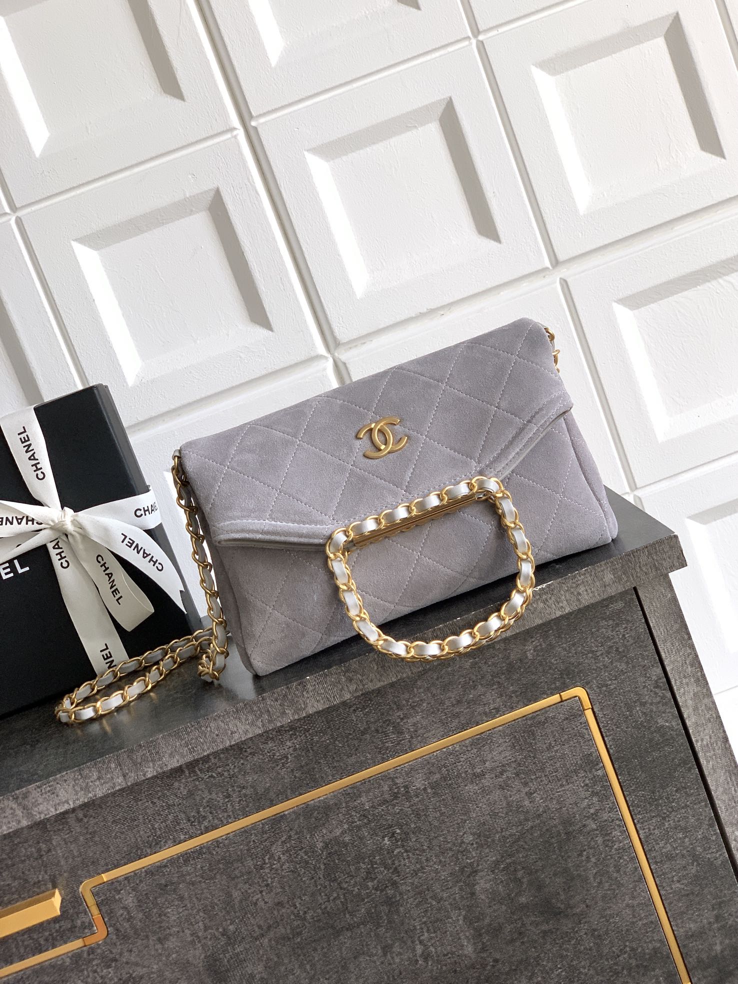 Chanel Basic Bag Cow Leather Black M-l