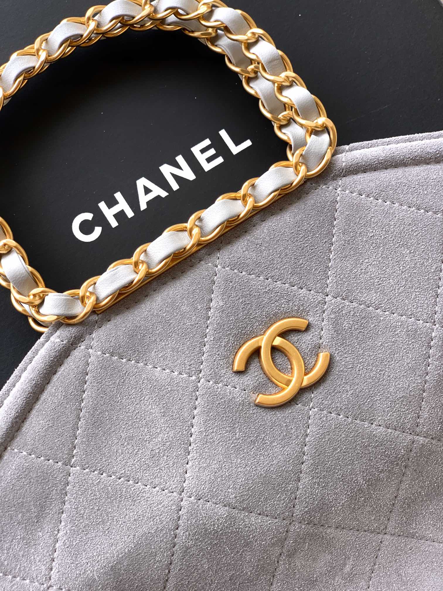 Chanel Basic Bag Cow Leather Black M-l