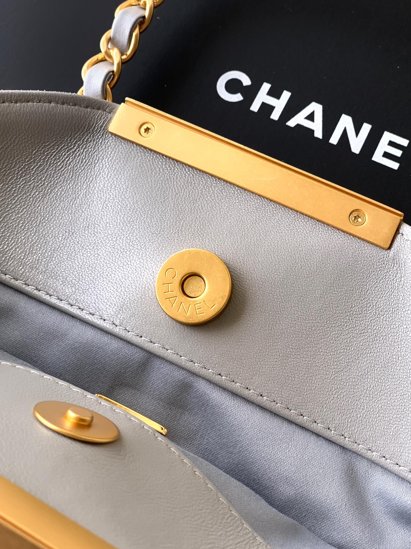 Chanel Basic Bag Cow Leather Black M-l