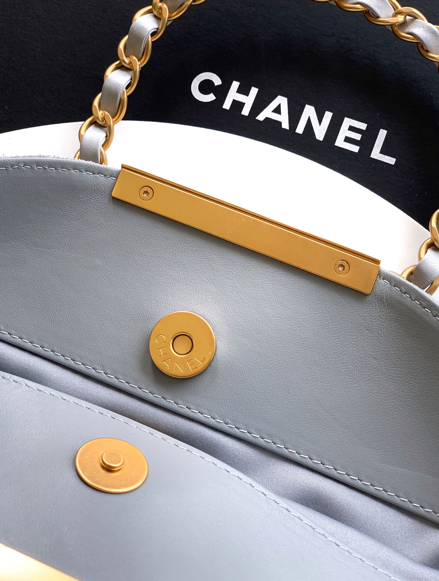 Chanel Basic Bag Cow Leather Black M-l