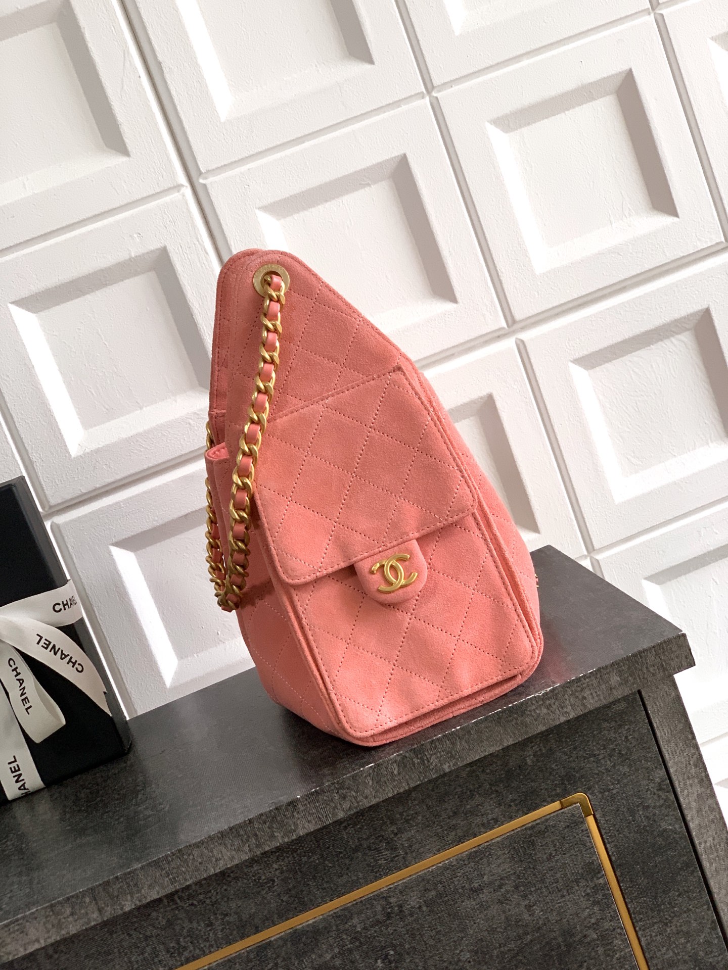 Chanel Bucket Bag Pink 14cm-22cm-26cm-m-l