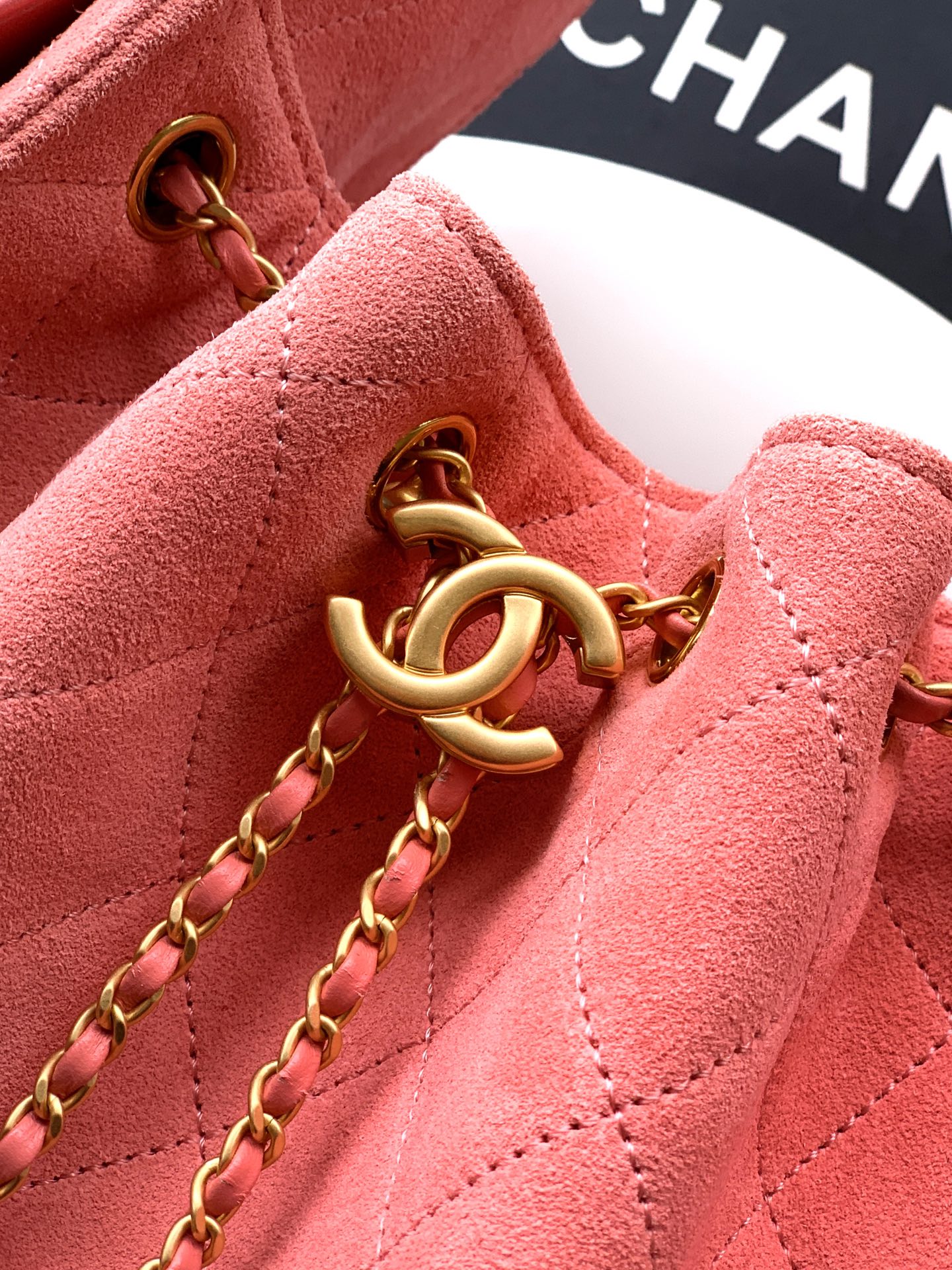 Chanel Bucket Bag Pink 14cm-22cm-26cm-m-l