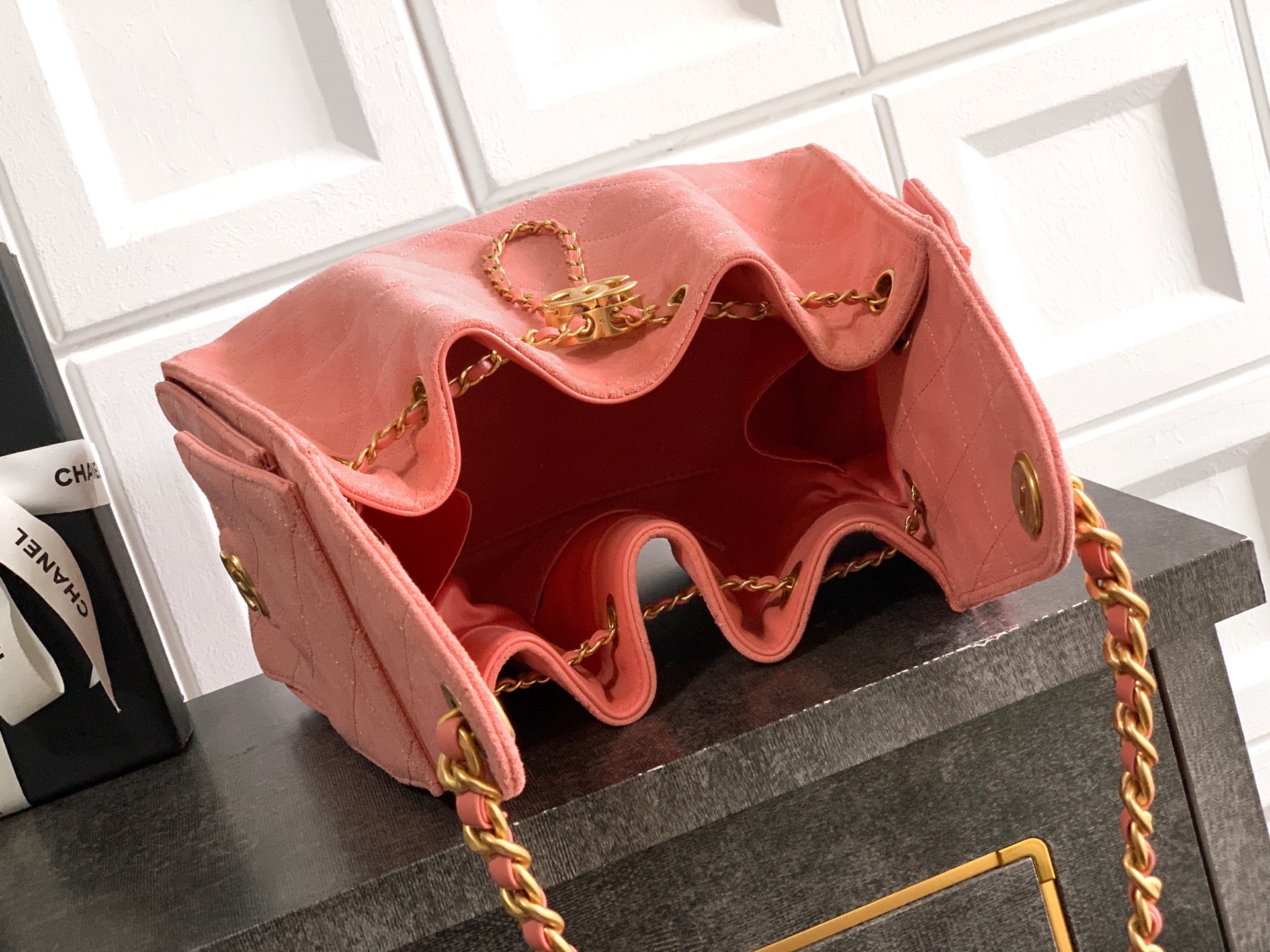 Chanel Bucket Bag Pink 14cm-22cm-26cm-m-l