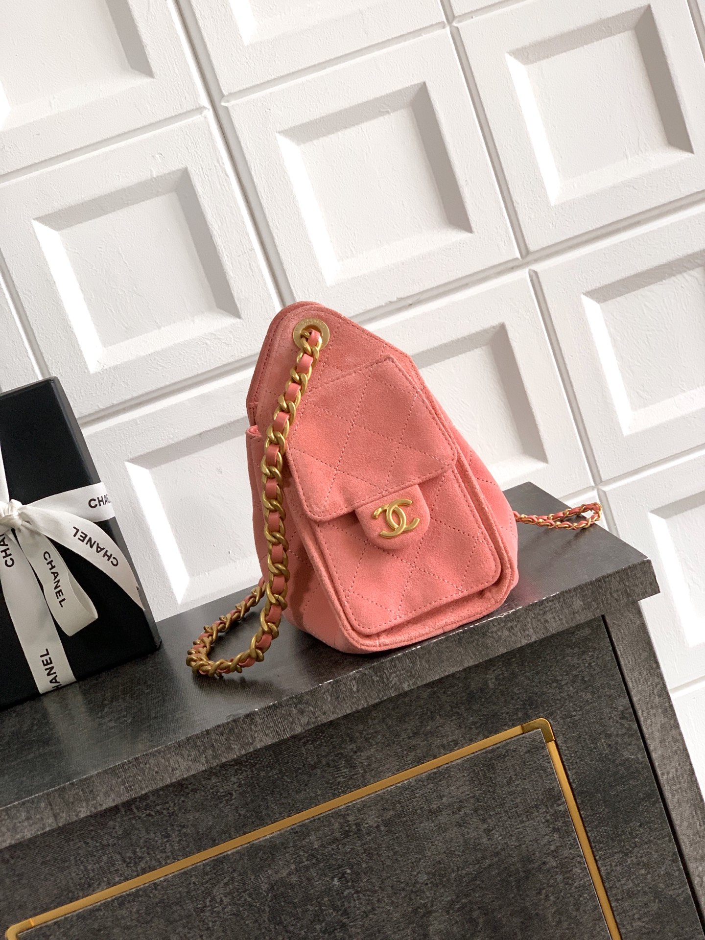 Chanel Bucket Bag Pink 22cm-m-l