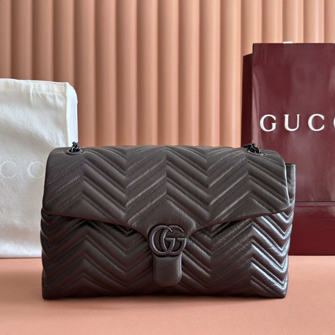 Gucci Basic Bag Cow Leather Black M