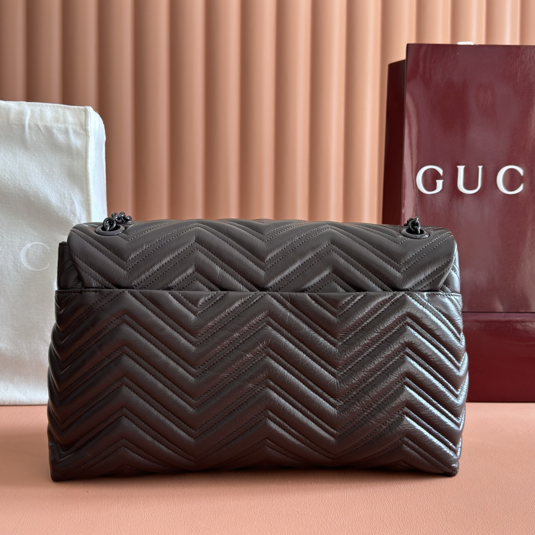 Gucci Basic Bag Cow Leather Black M