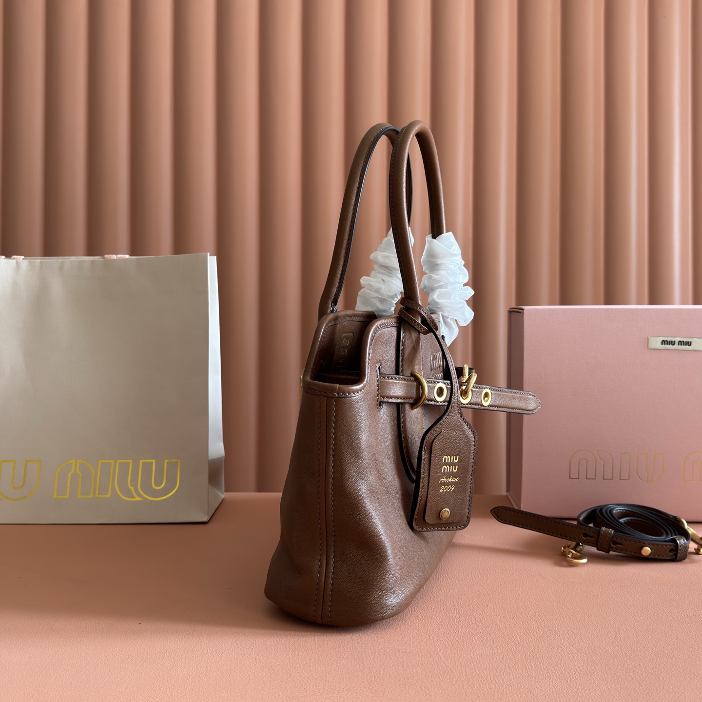Miu Miu Basic Bag Gold M-10cm