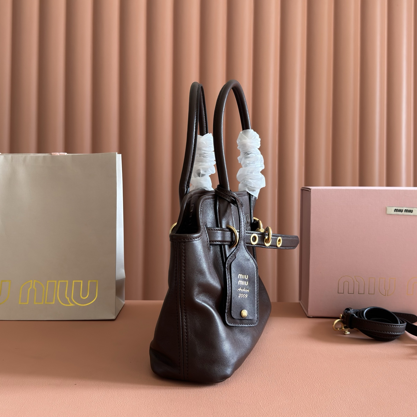 Miu Miu Basic Bag Gold M-10cm