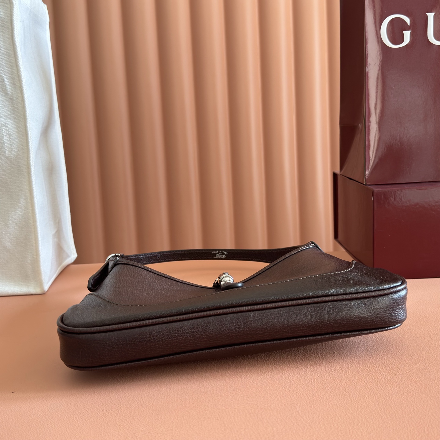 Gucci Basic Bag Canvas Brown M-l