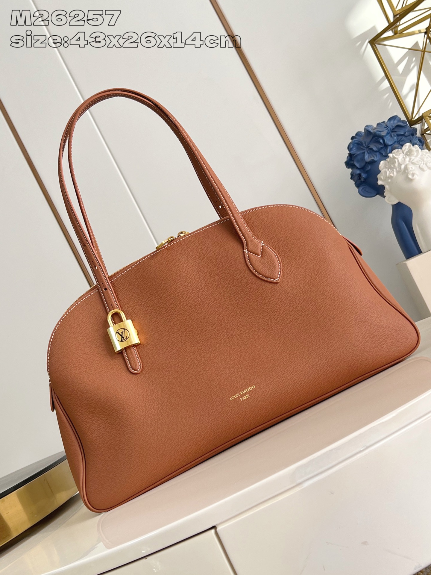 Louis Vuitton Basic Bag Cow Leather Gold M-l