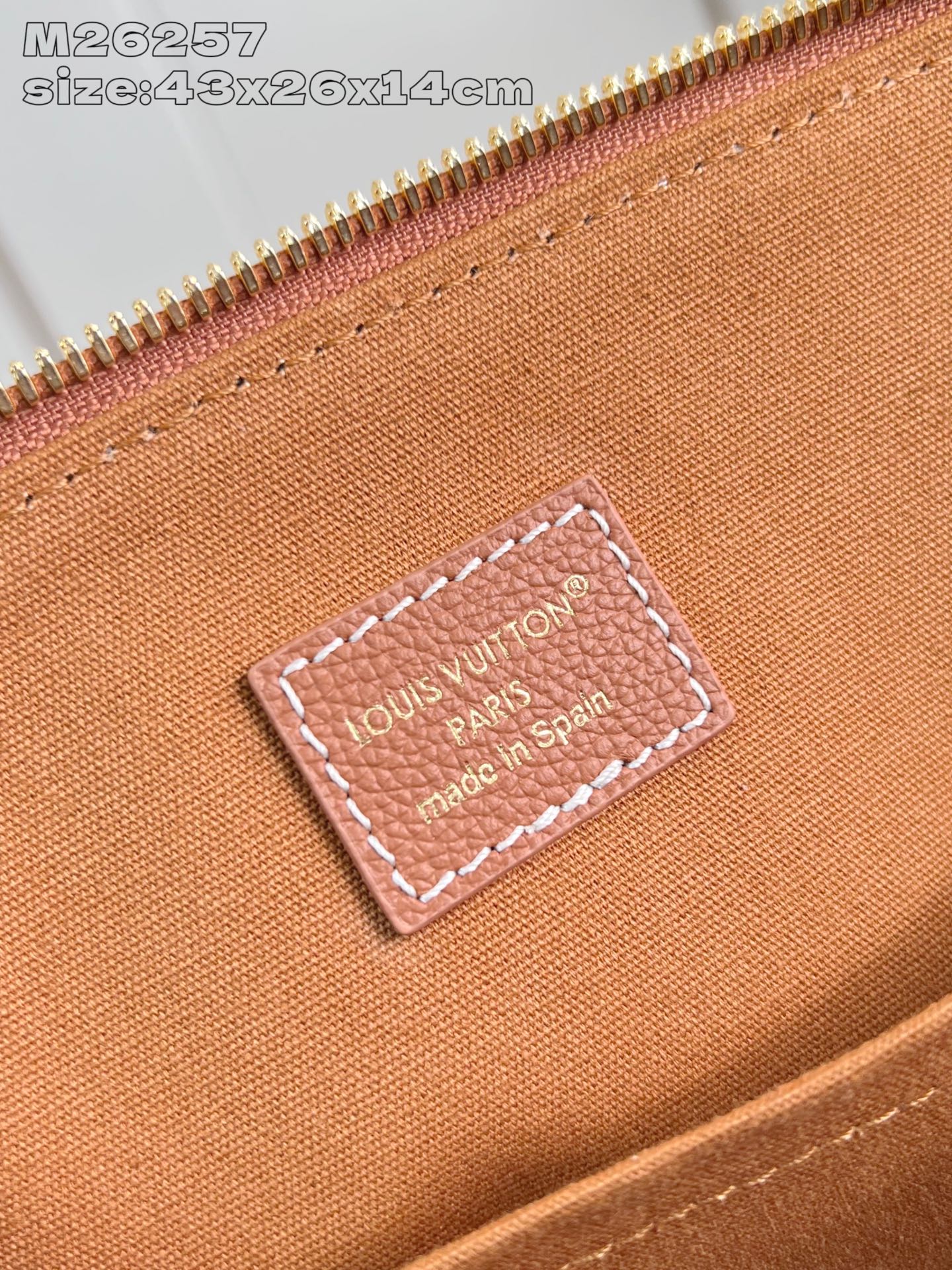 Louis Vuitton Basic Bag Cow Leather Gold M-l