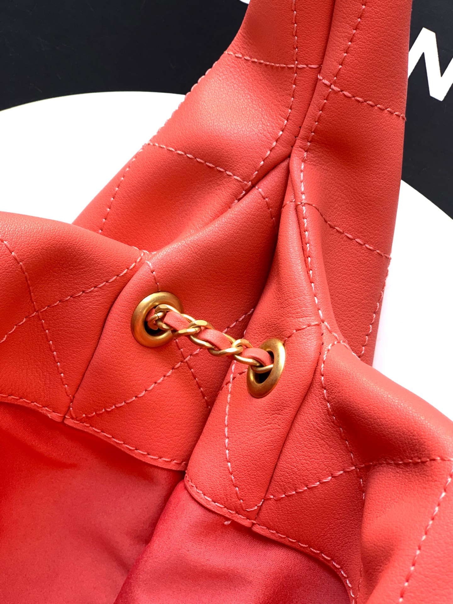 Chanel Male Basic Bag Cow Leather Red 12cm-l-s