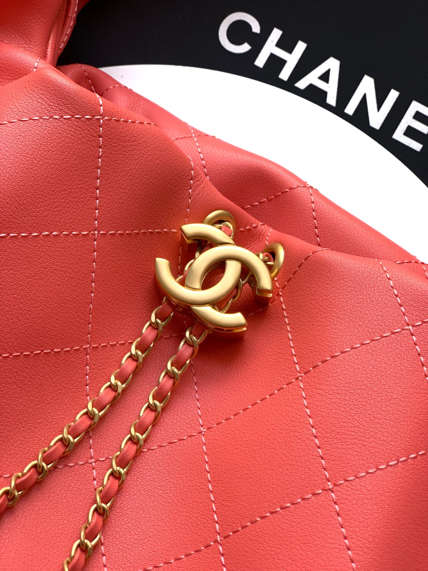 Chanel Male Basic Bag Cow Leather Red 12cm-l-s