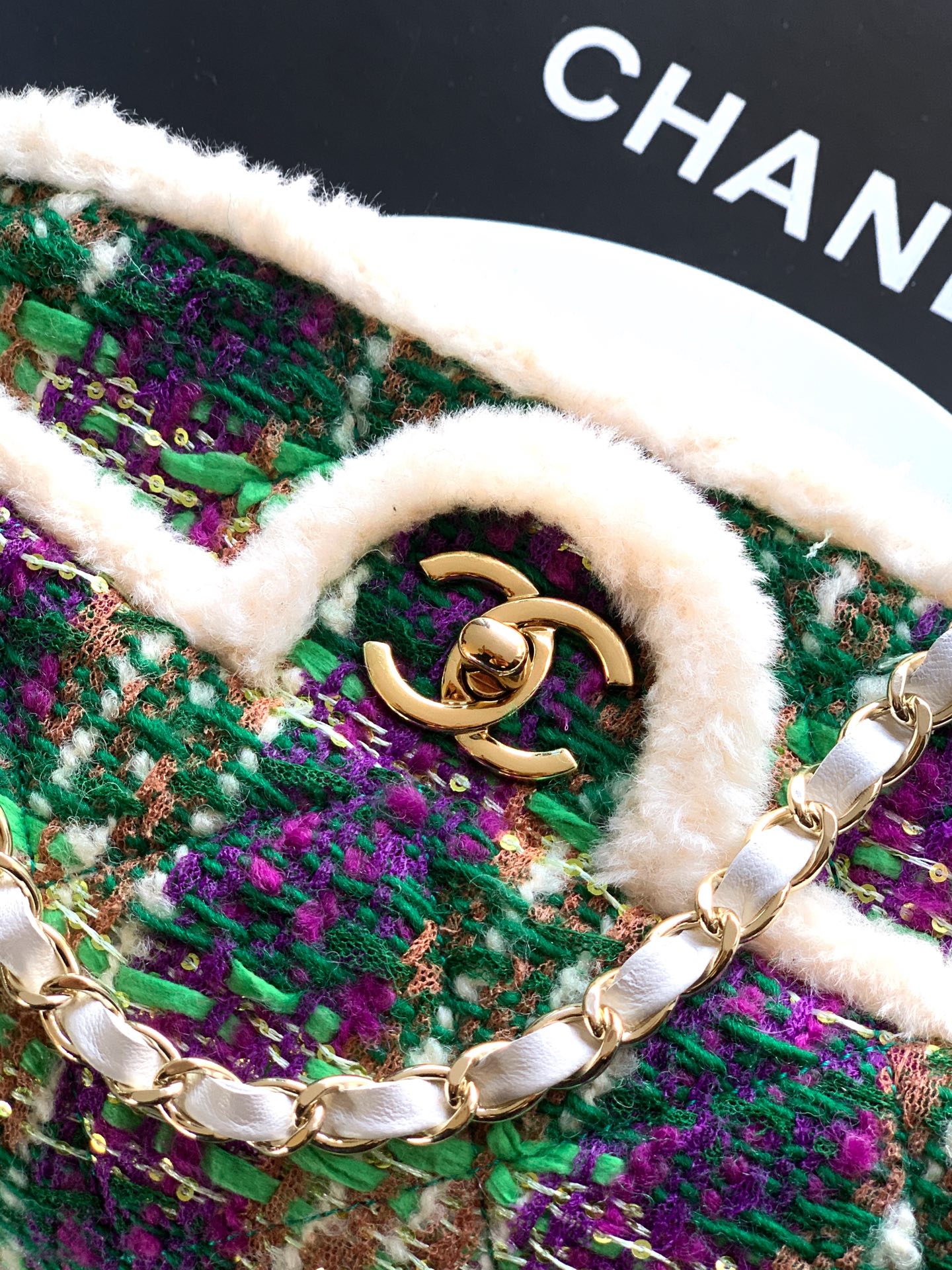 Chanel Female Basic Bag Green 20cm-26cm-l