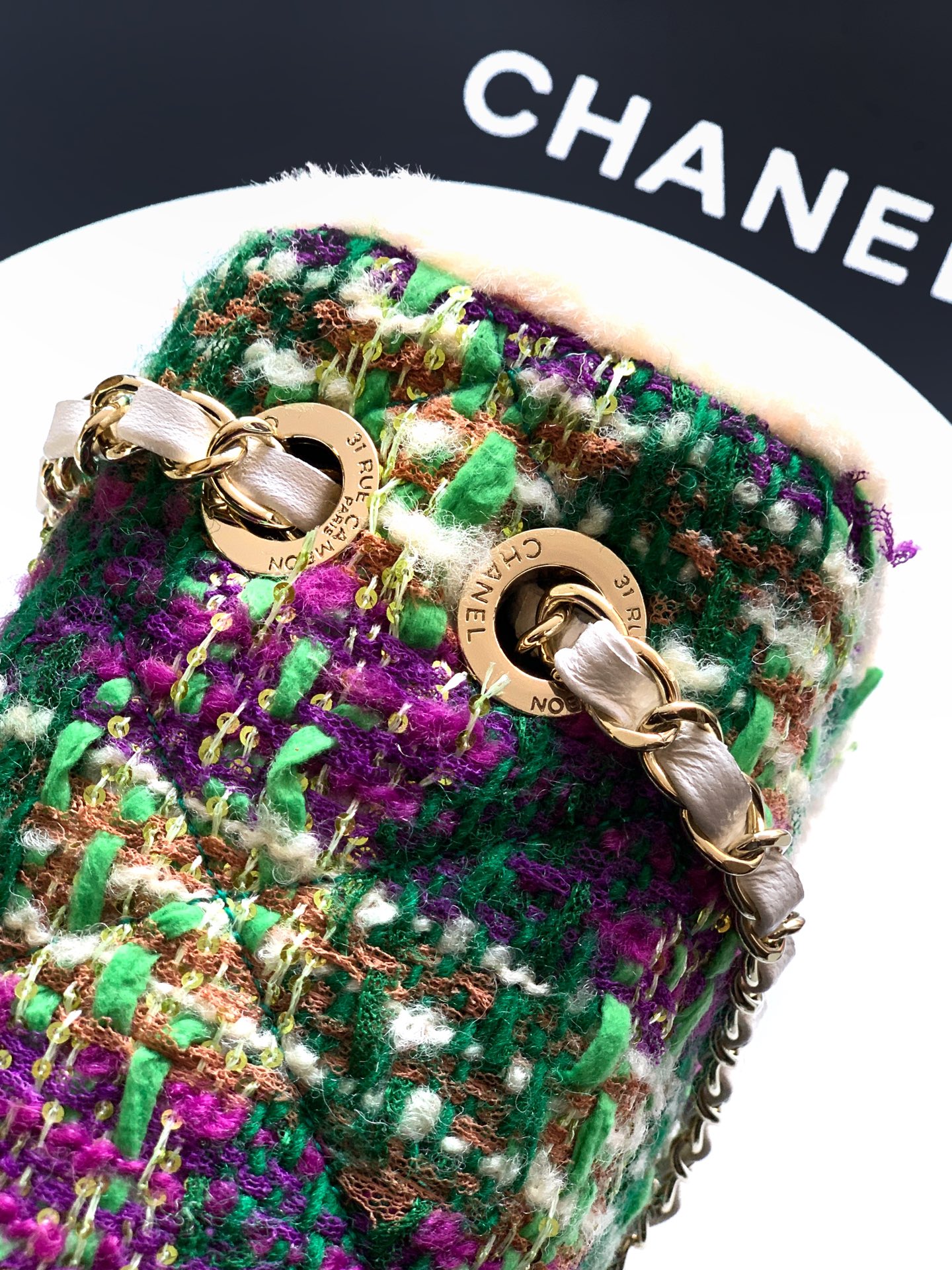 Chanel Female Basic Bag Green 20cm-26cm-l