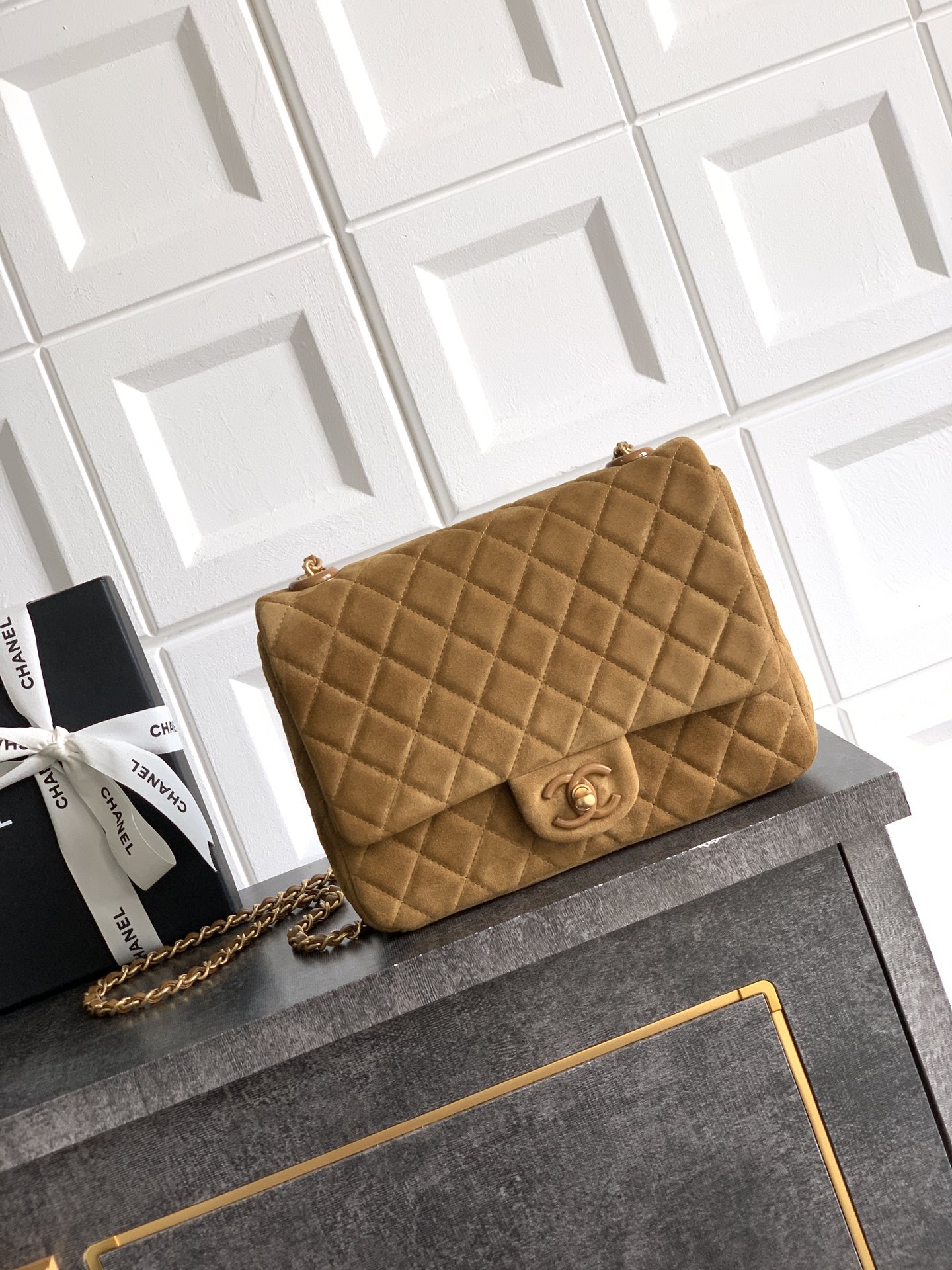 Chanel Female Basic Bag Cow Leather Brown M-l