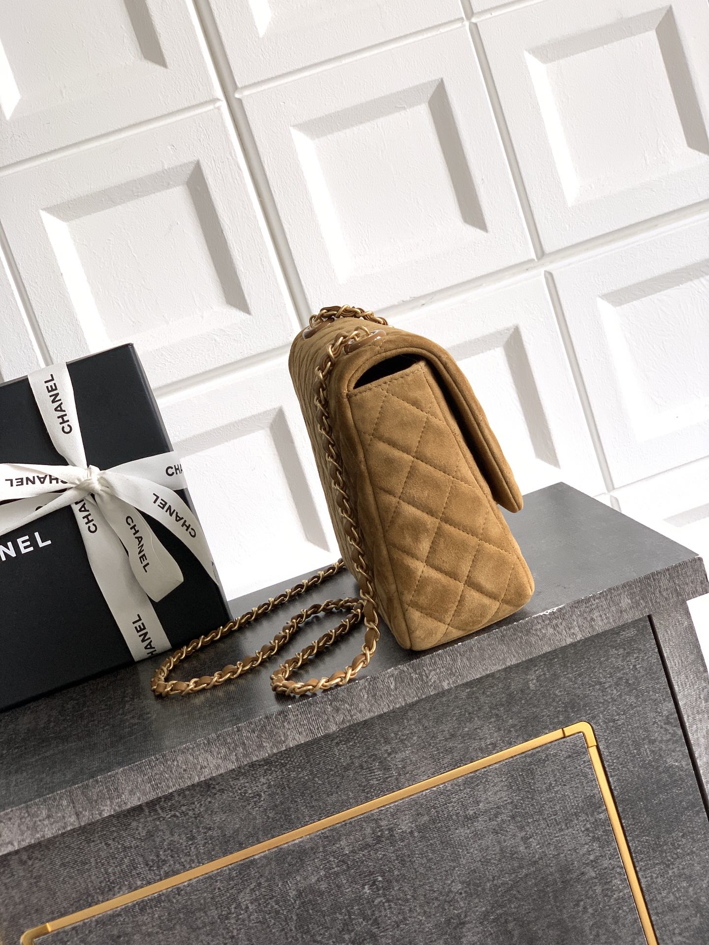 Chanel Female Basic Bag Cow Leather Brown M-l