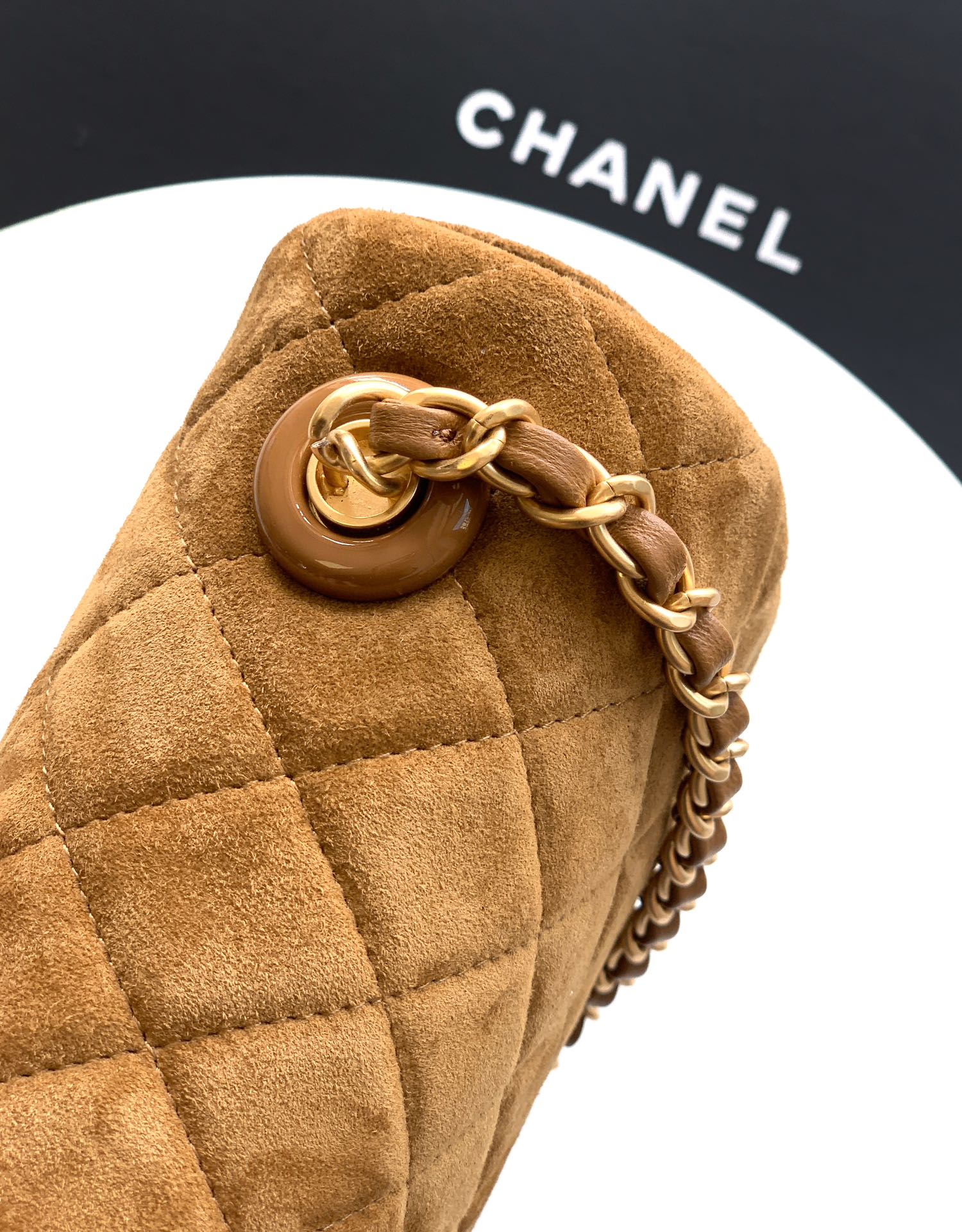 Chanel Female Basic Bag Cow Leather Brown M-l