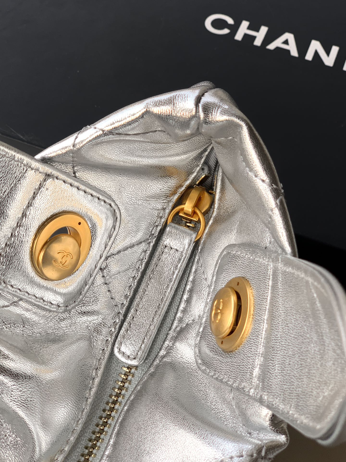 Chanel Female Basic Bag Sheepskin Black Waterproof L