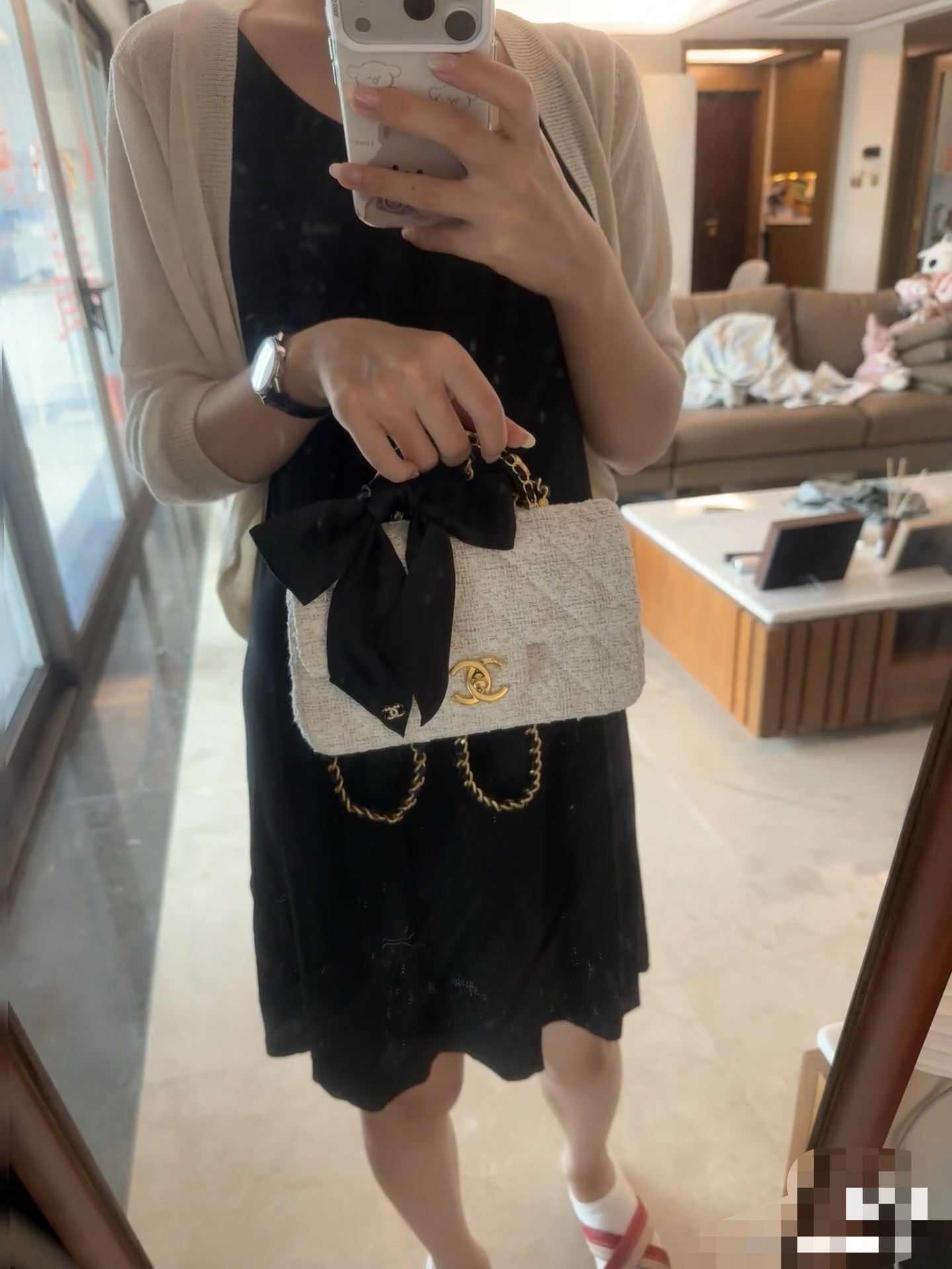 Chanel Clutch Bag Black 20cm-m-l