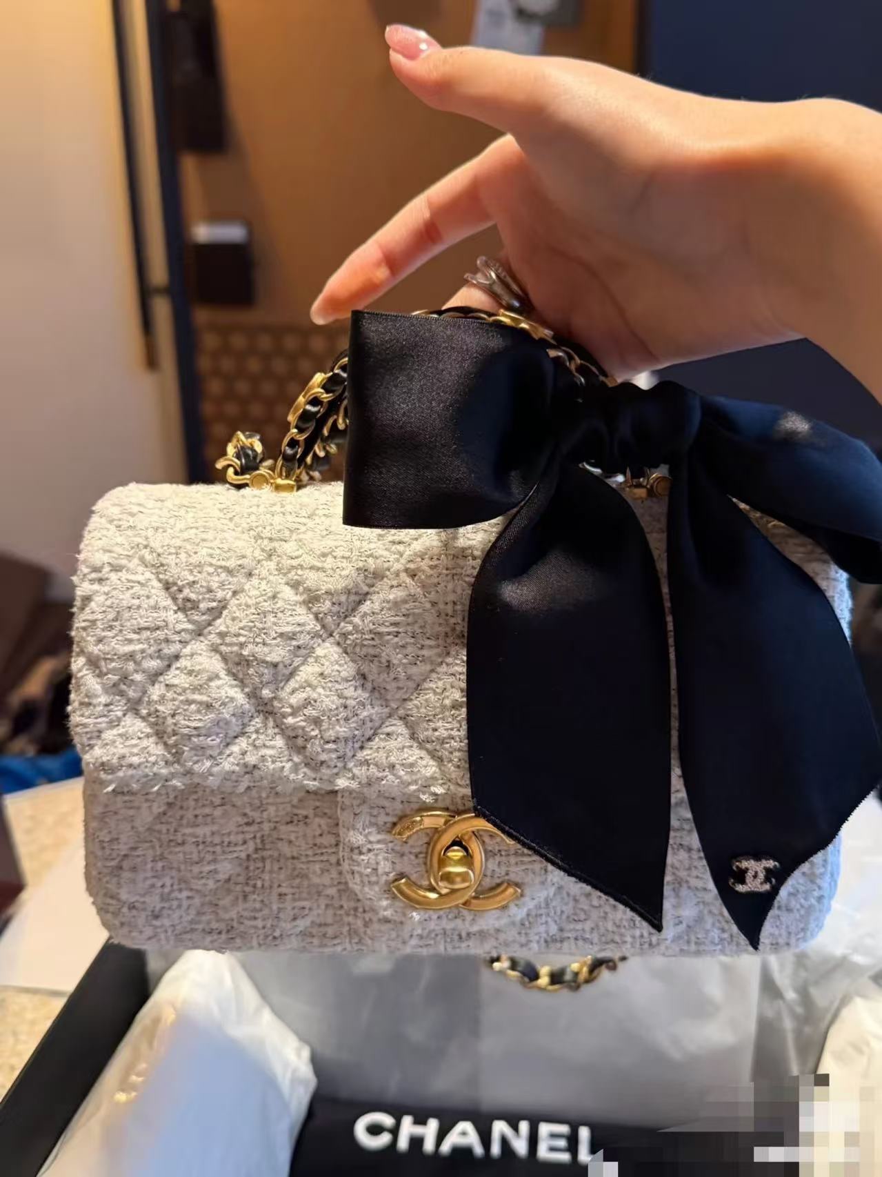 Chanel Clutch Bag Black 20cm-m-l