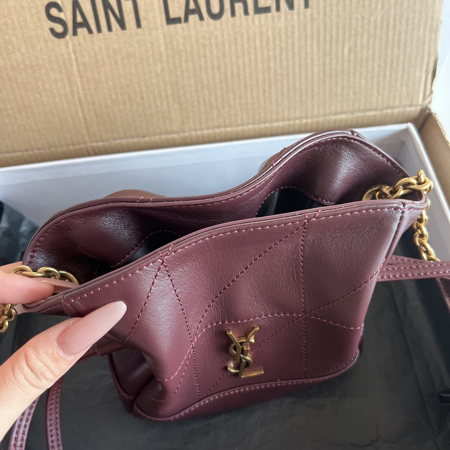 Ysl Tote Bag Sheepskin M-l-s