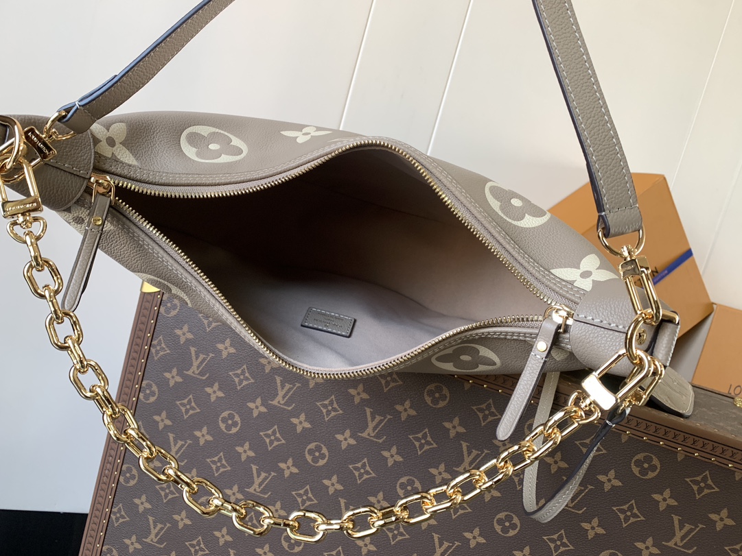 Louis Vuitton Basic Bag Cow Leather Black M-l