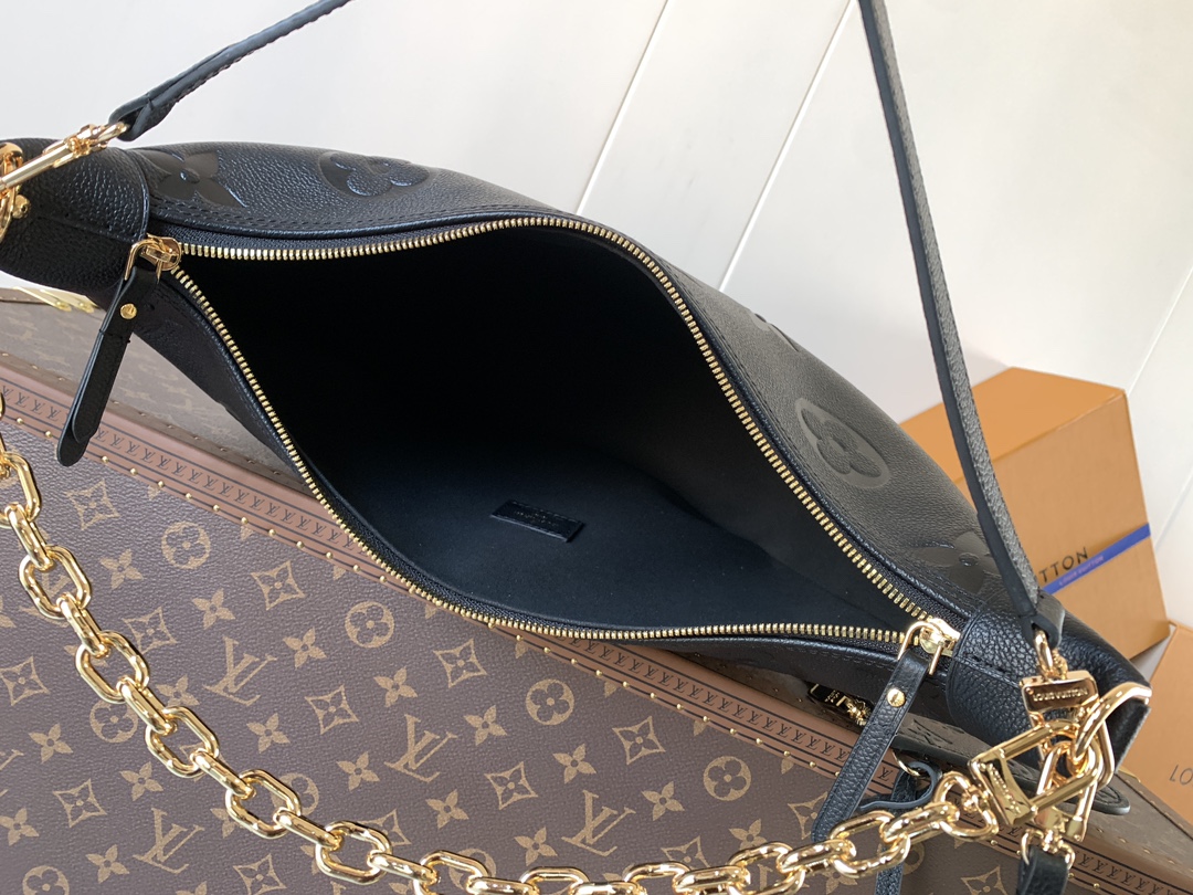 Louis Vuitton Basic Bag Cow Leather Black M-l