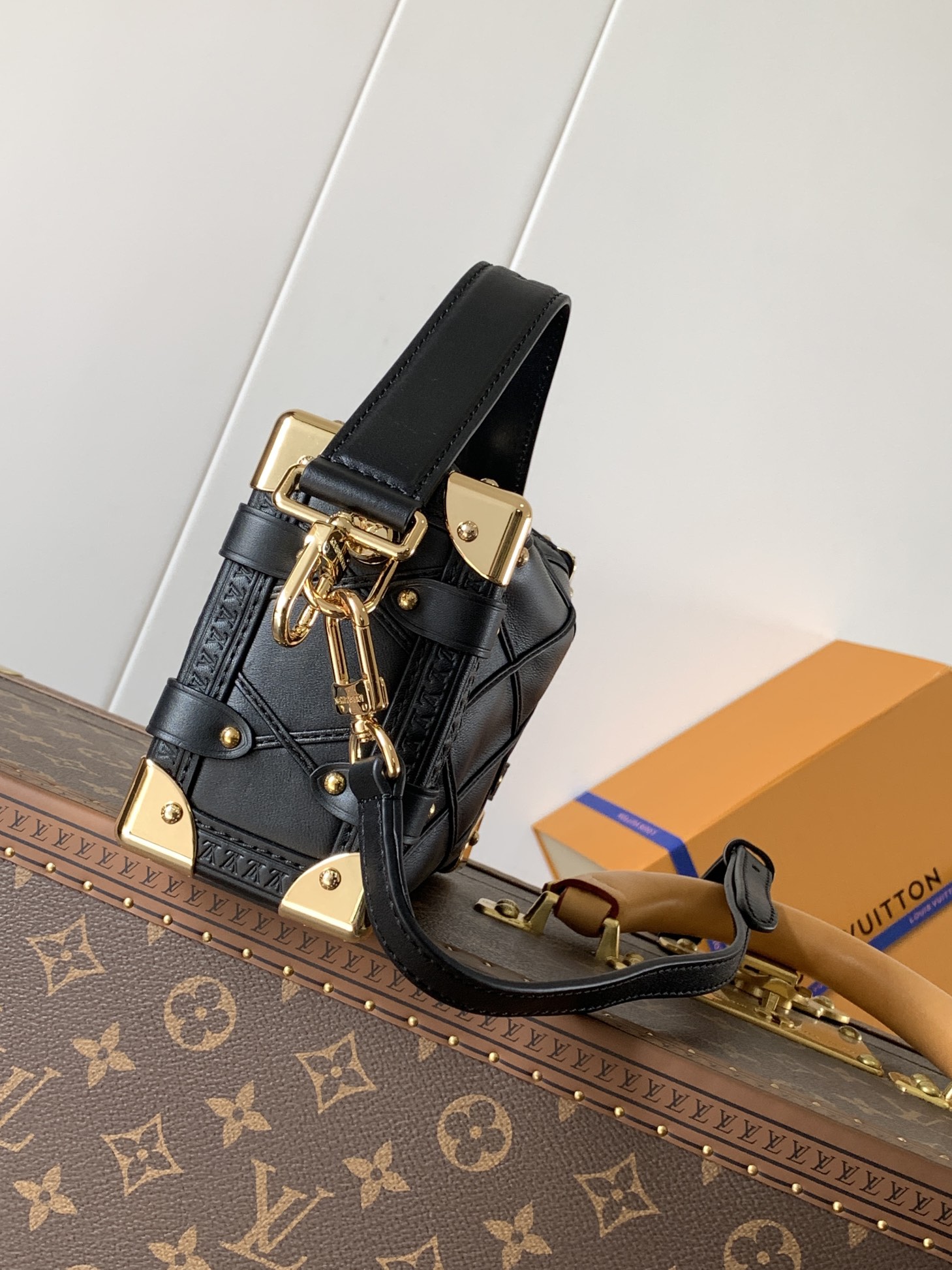 Louis Vuitton Basic Bag Cow Leather Black M-l-s