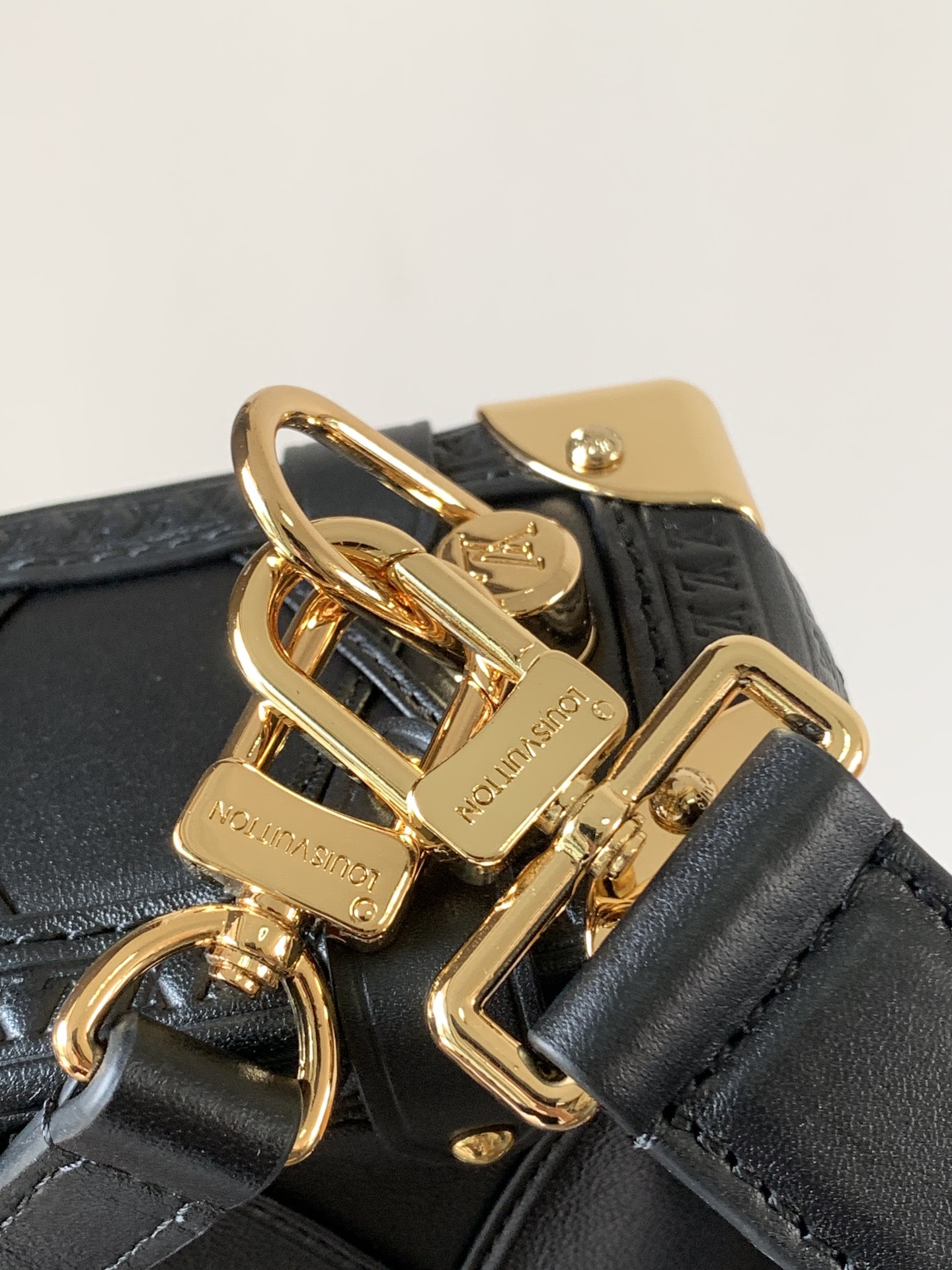 Louis Vuitton Basic Bag Cow Leather Black M-l-s