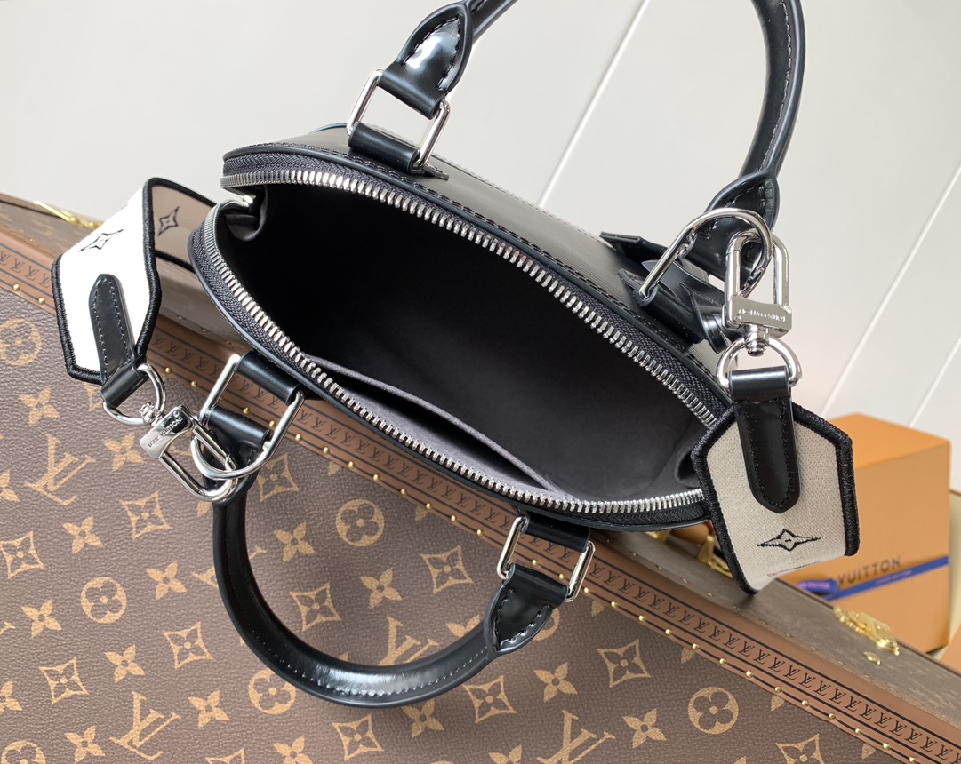 Louis Vuitton Basic Bag Cow Leather Black M-l