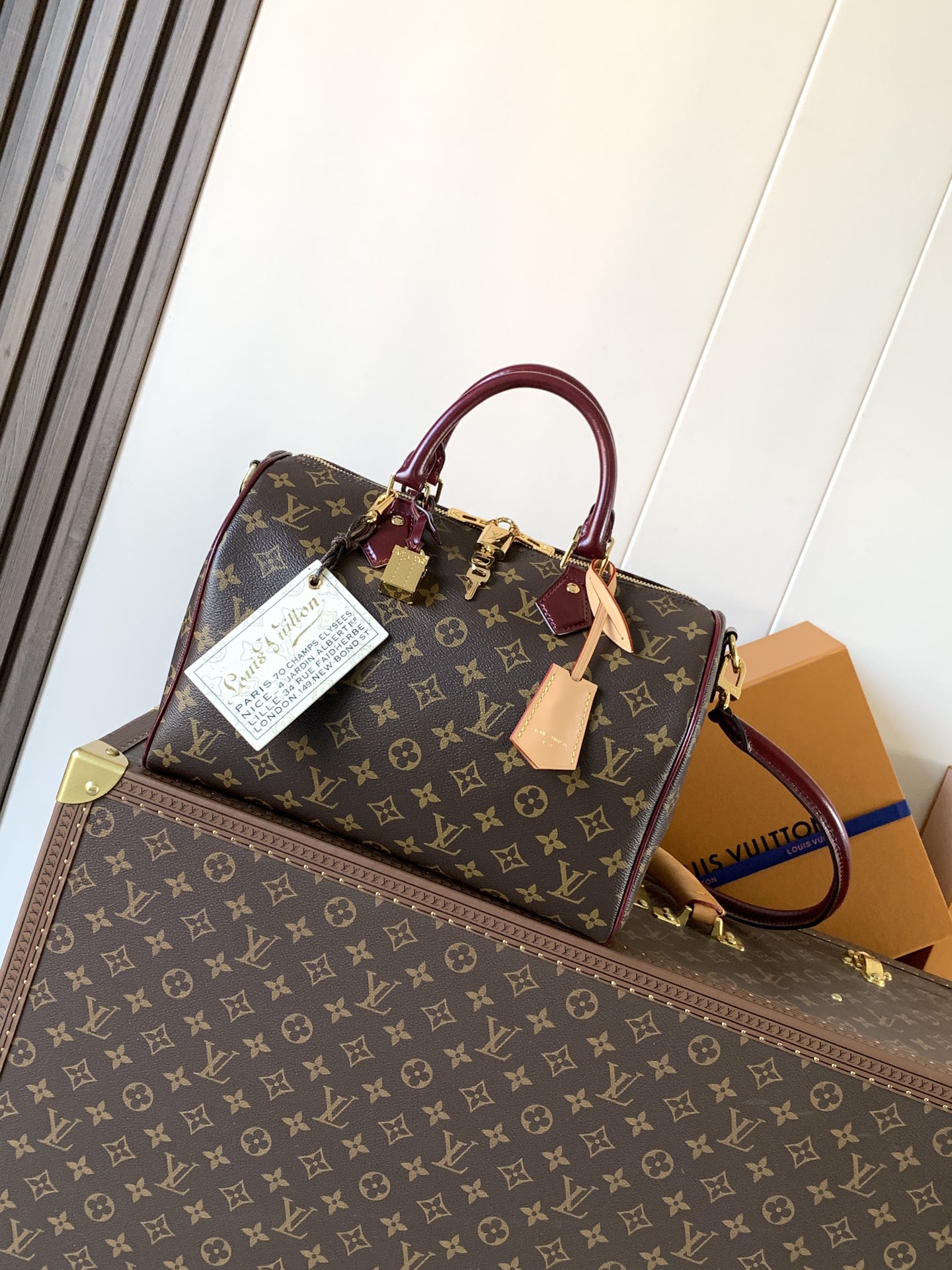 Louis Vuitton Basic Bag Cow Leather Gold M-l-s