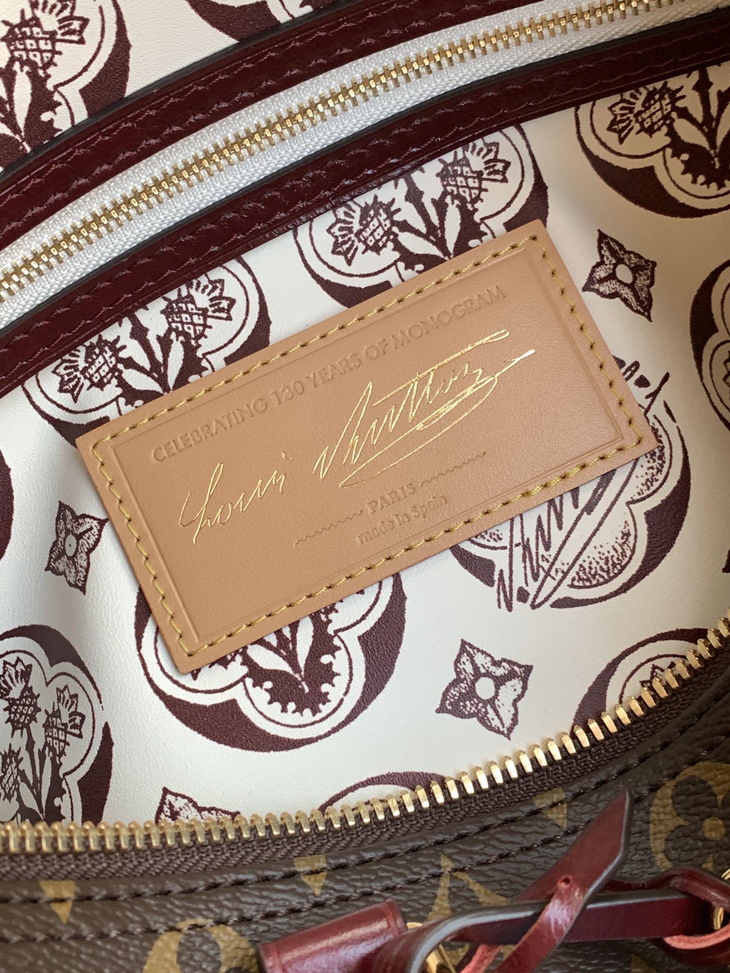 Louis Vuitton Basic Bag Cow Leather Gold M-l-s