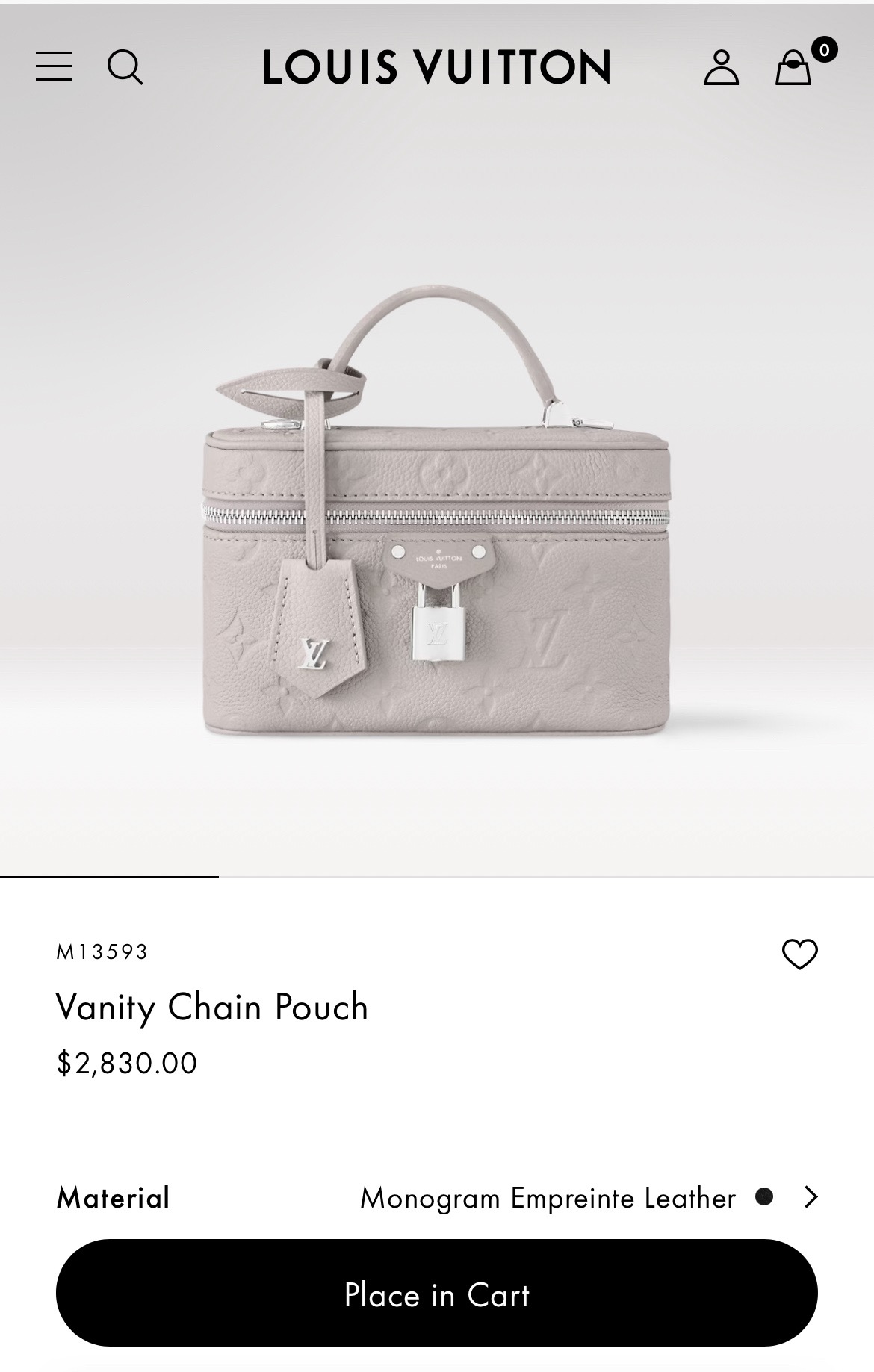 Louis Vuitton Basic Bag Cow Leather Gray M-l-s