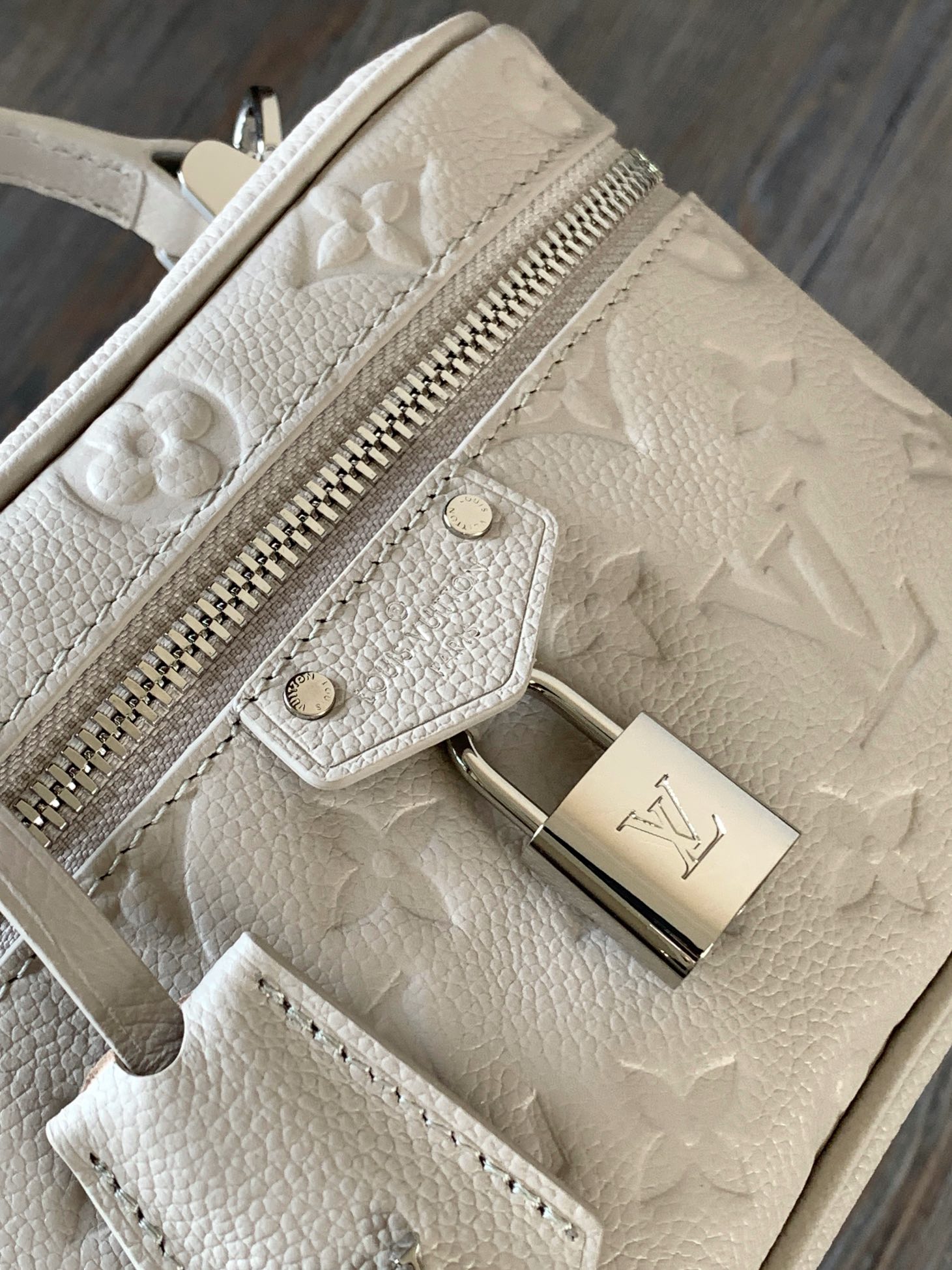 Louis Vuitton Basic Bag Cow Leather Gray M-l-s