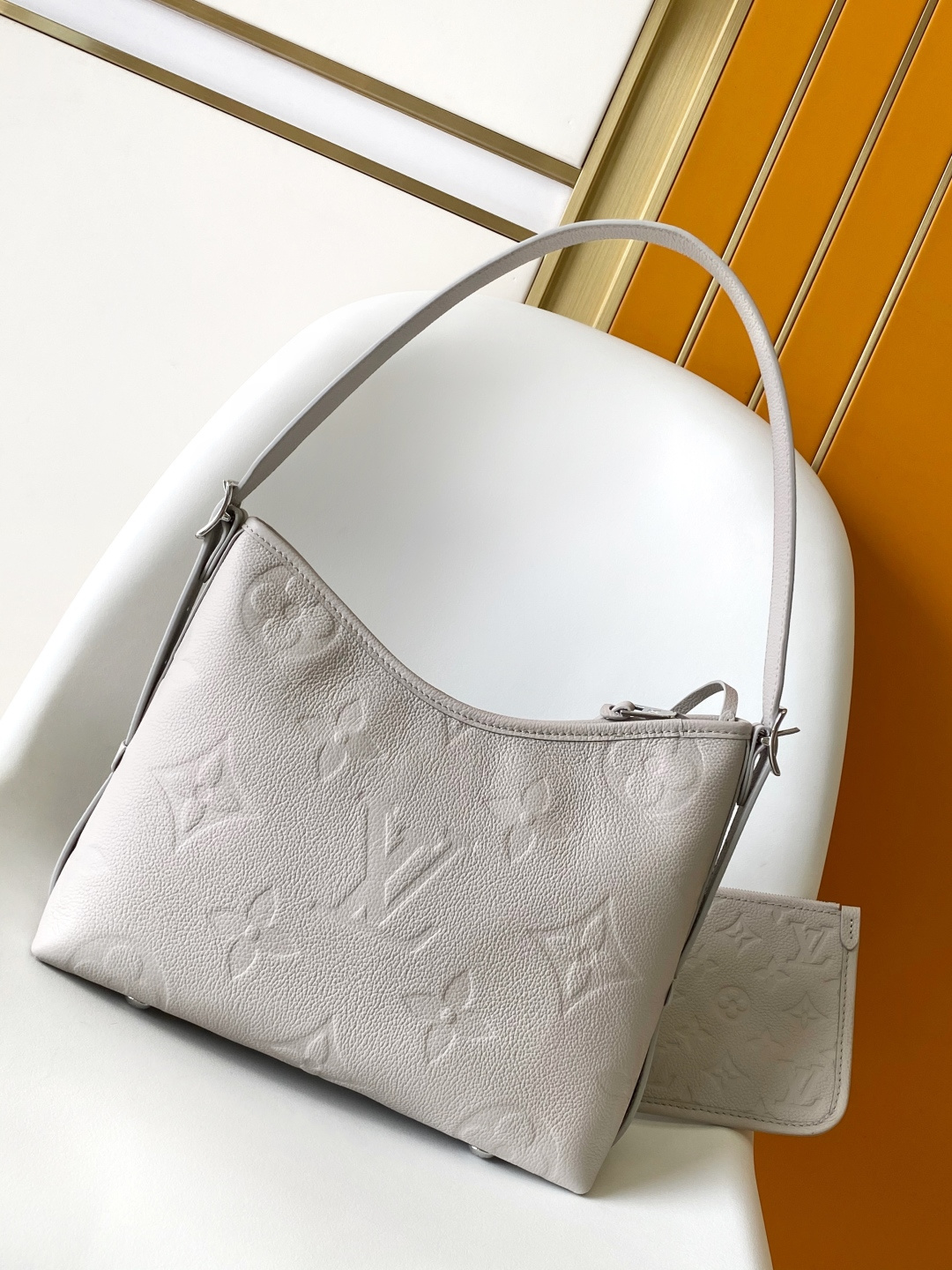 Louis Vuitton Clutch Bag White M-l