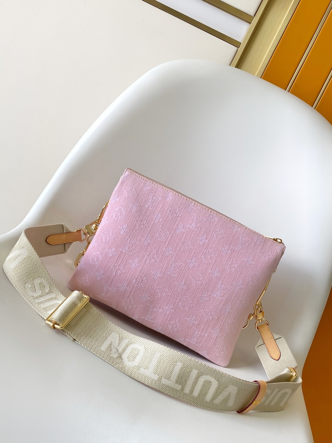 Louis Vuitton Basic Bag Cow Leather Blue M-s